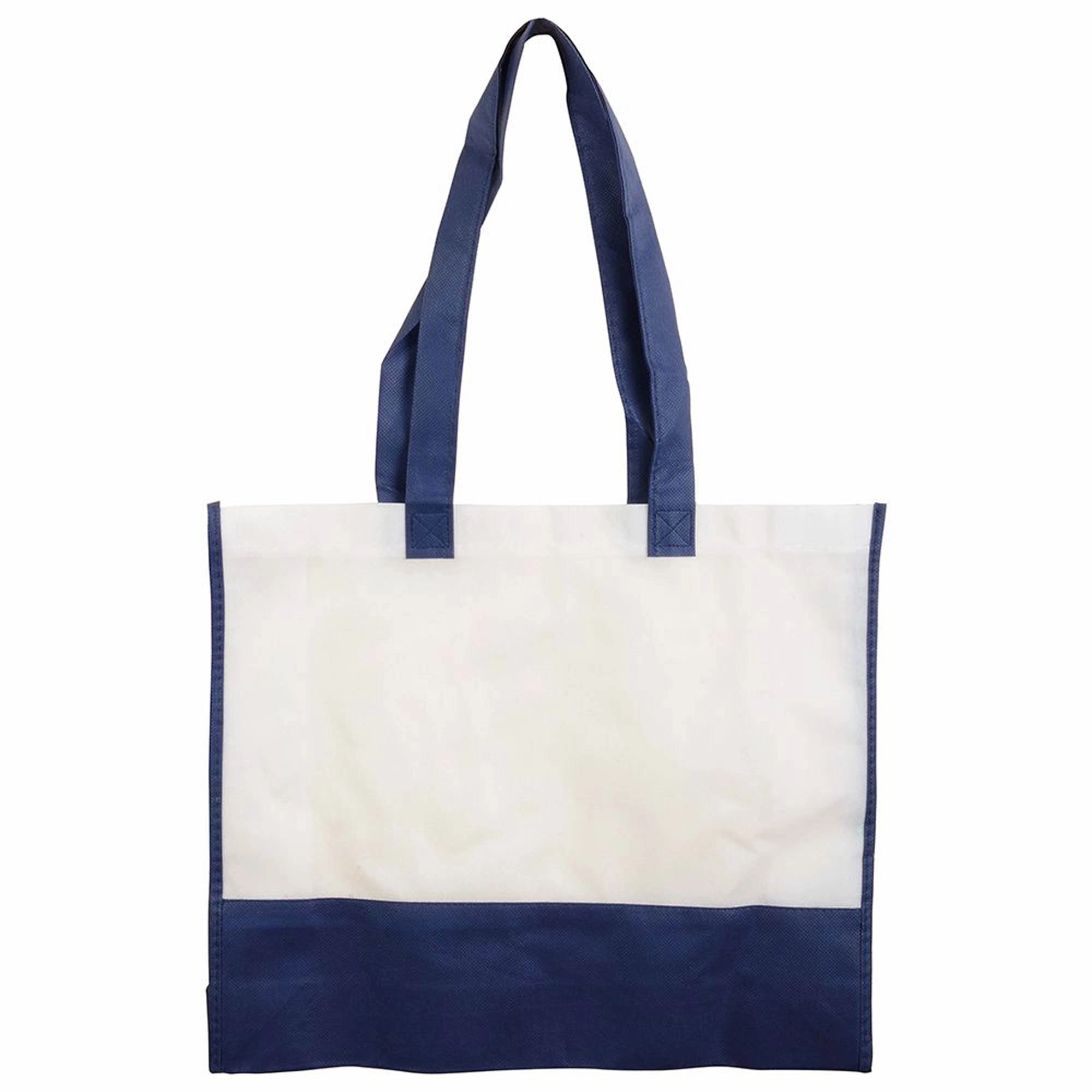 Immagine Shopper con soffietto in TNT 80 g/m2, manici lunghi