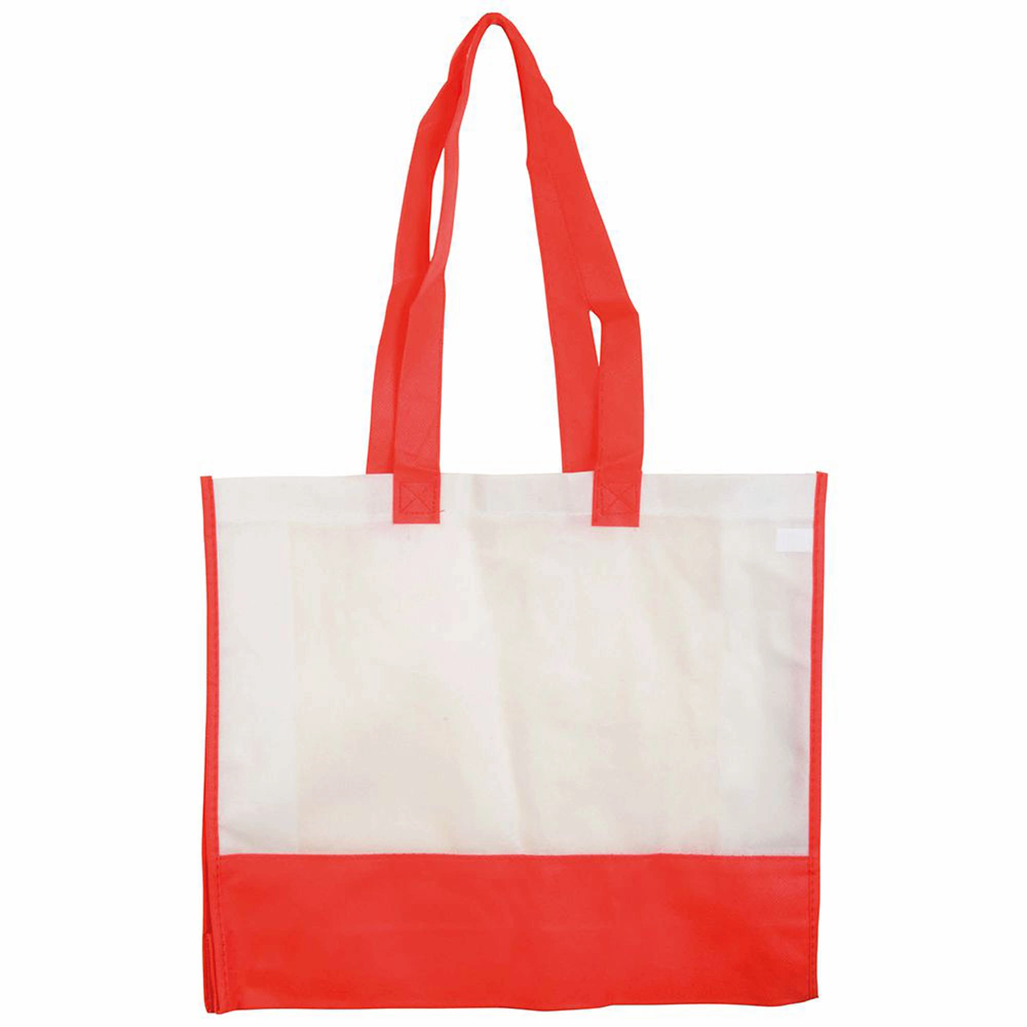 Immagine Shopper con soffietto in TNT 80 g/m2, manici lunghi