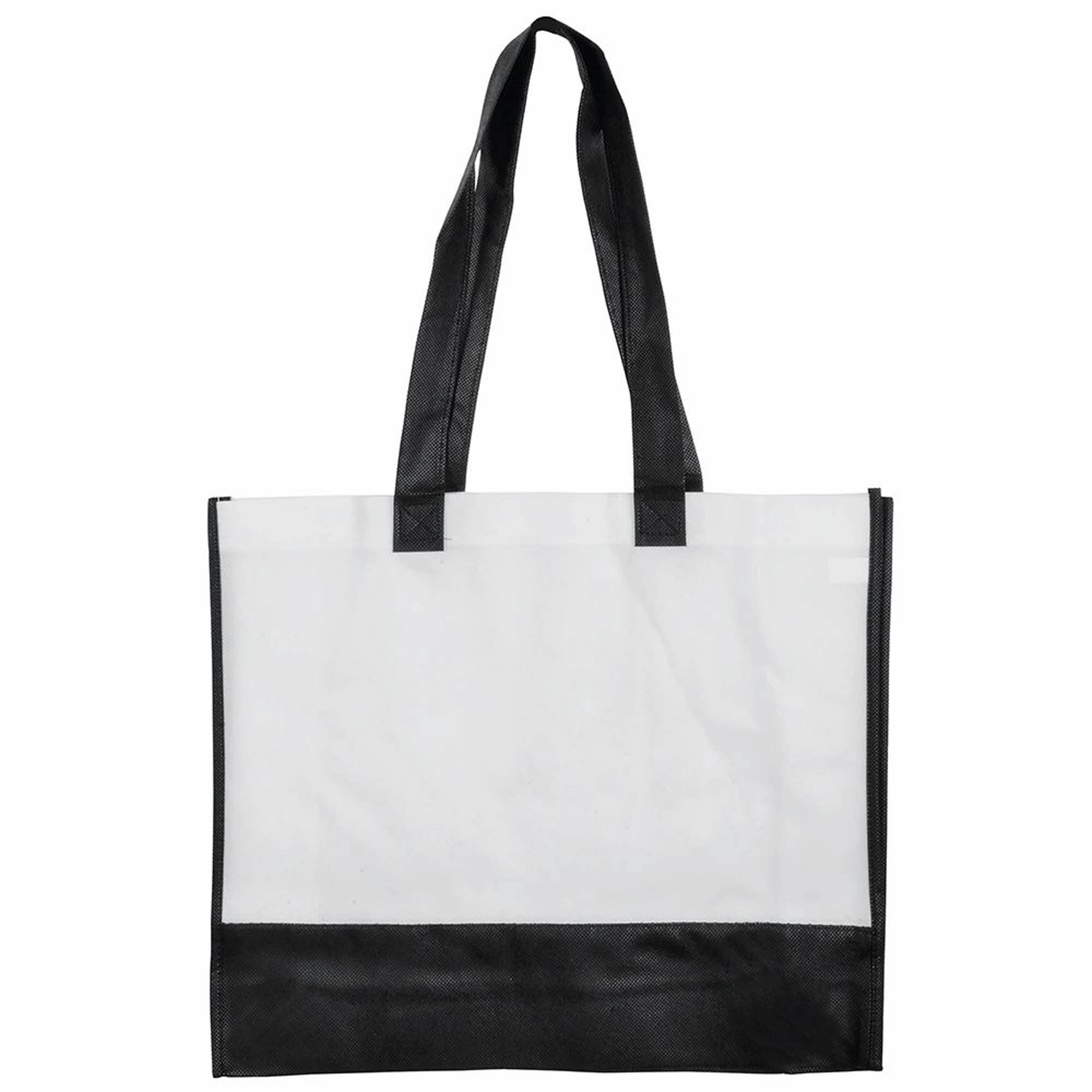 Immagine Shopper con soffietto in TNT 80 g/m2, manici lunghi