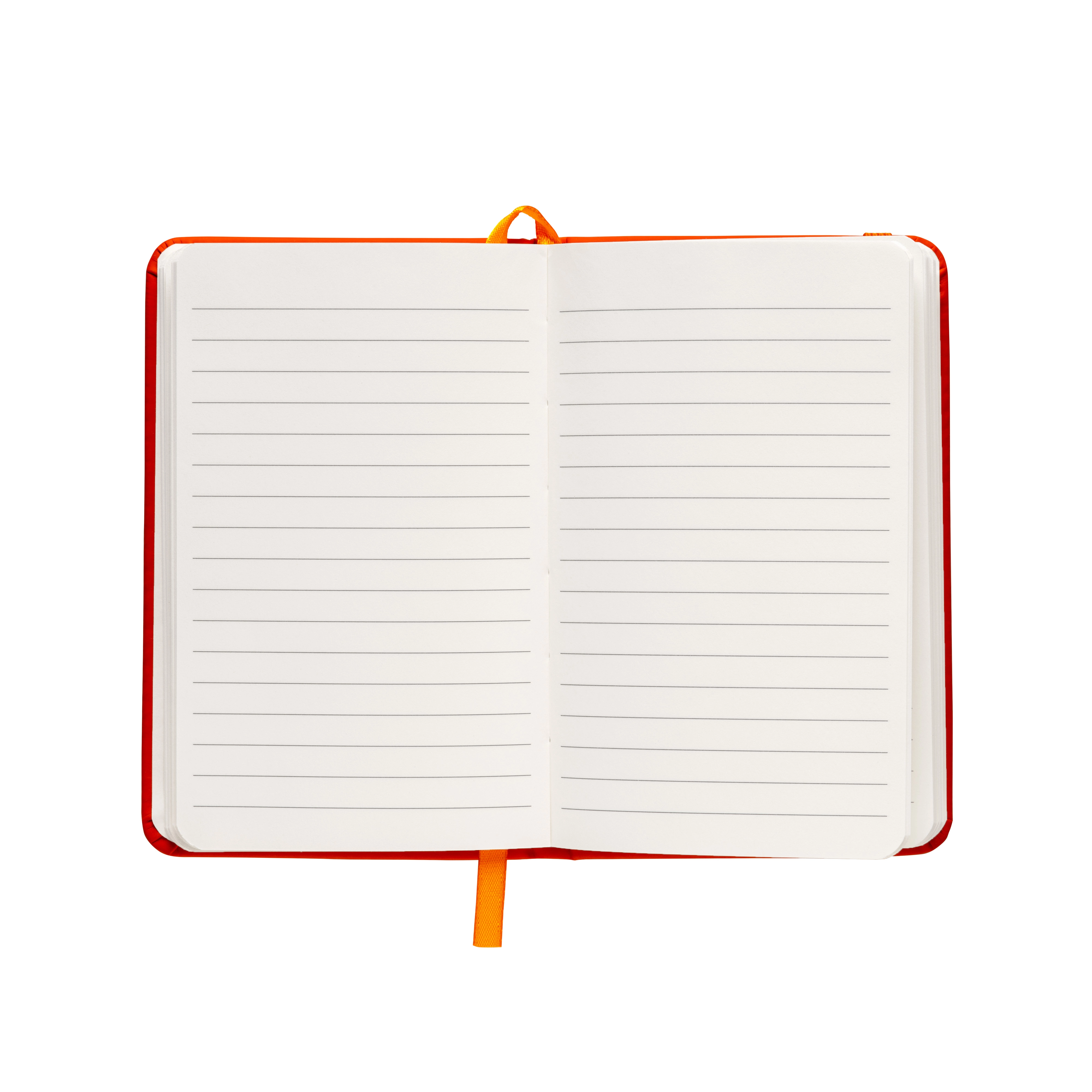 Immagine Quaderno in PU con elastico colorato, fogli a righe (80 pag.), segnalibro in raso