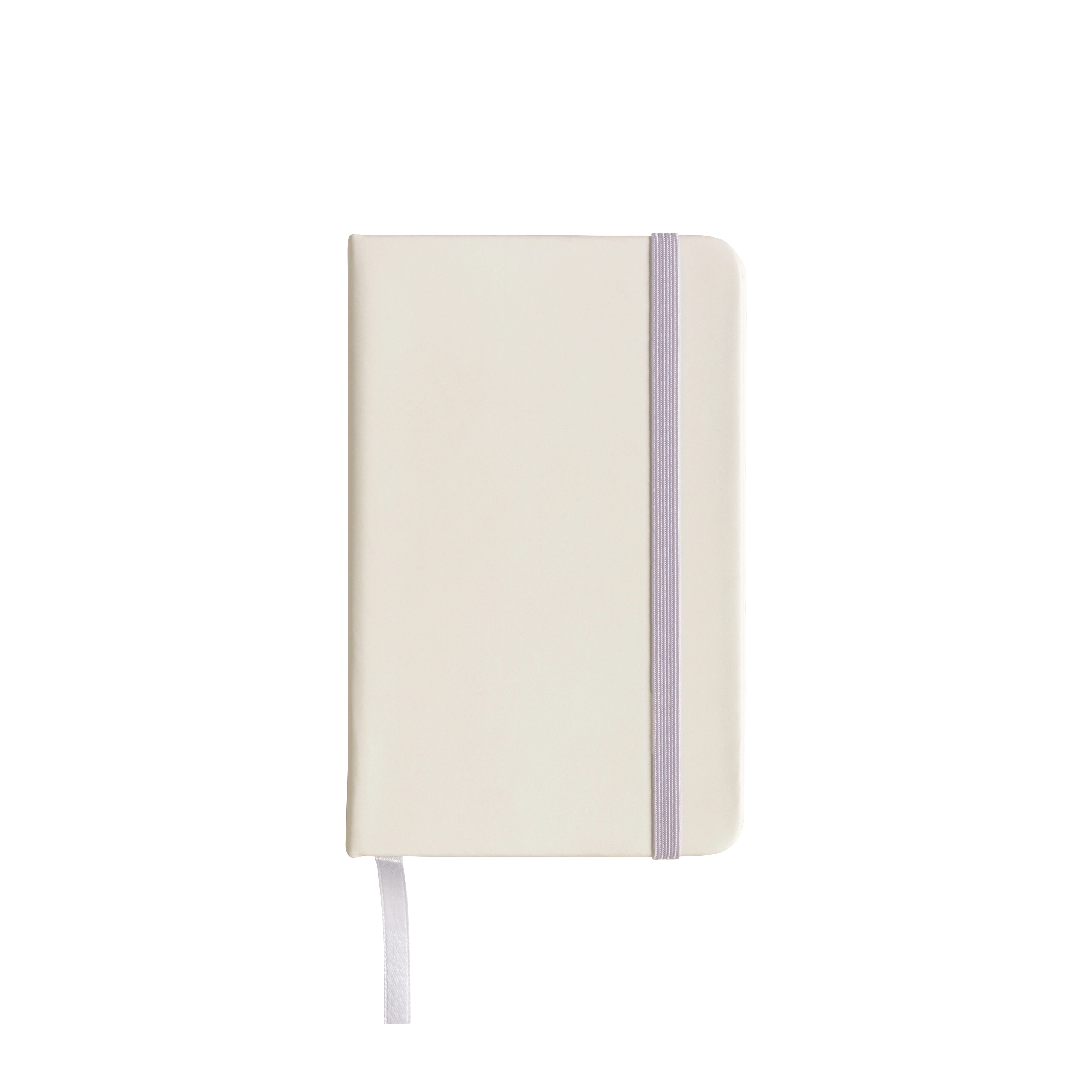 Immagine Quaderno in PU con elastico colorato, fogli a righe (80 pag.), segnalibro in raso