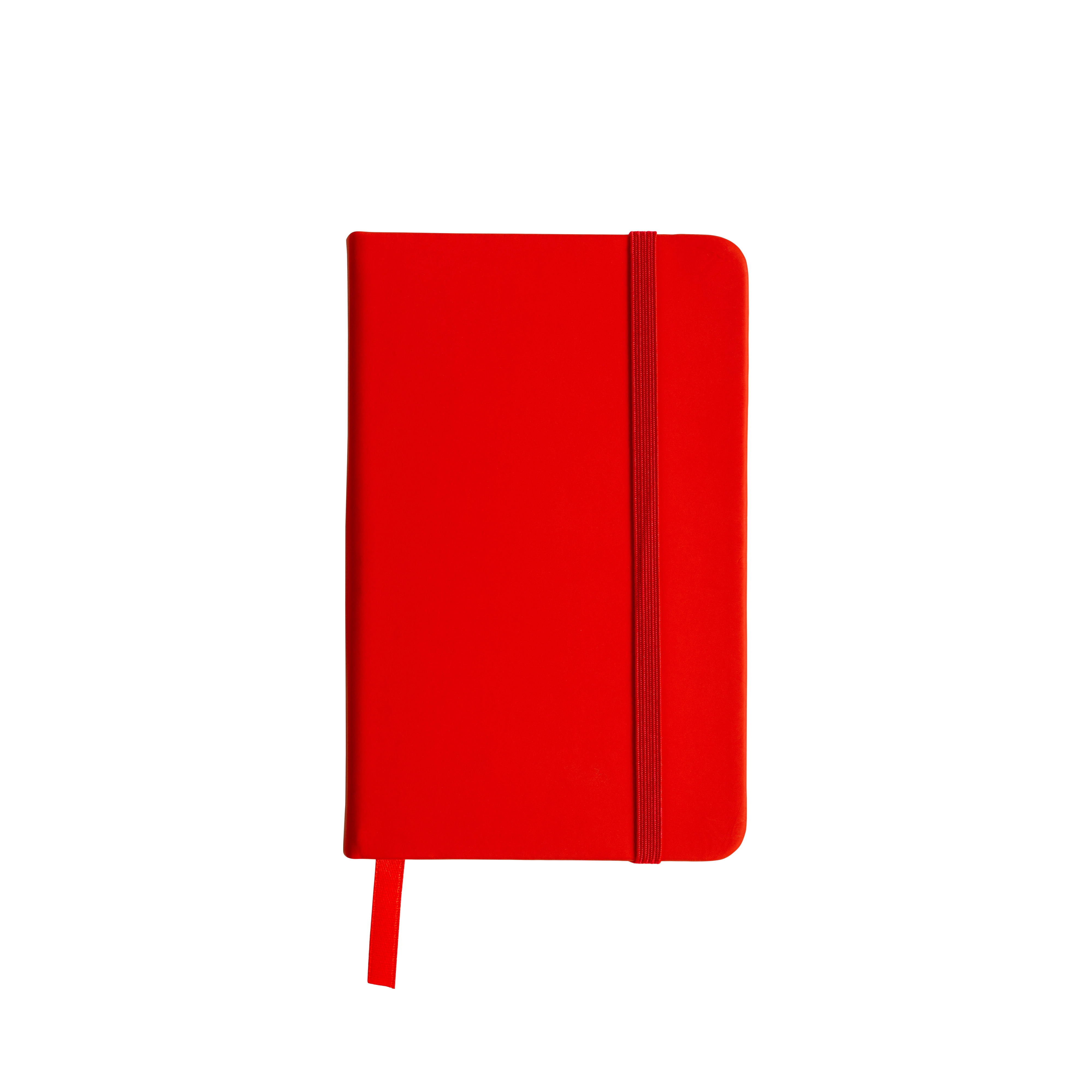 Immagine Quaderno in PU con elastico colorato, fogli a righe (80 pag.), segnalibro in raso