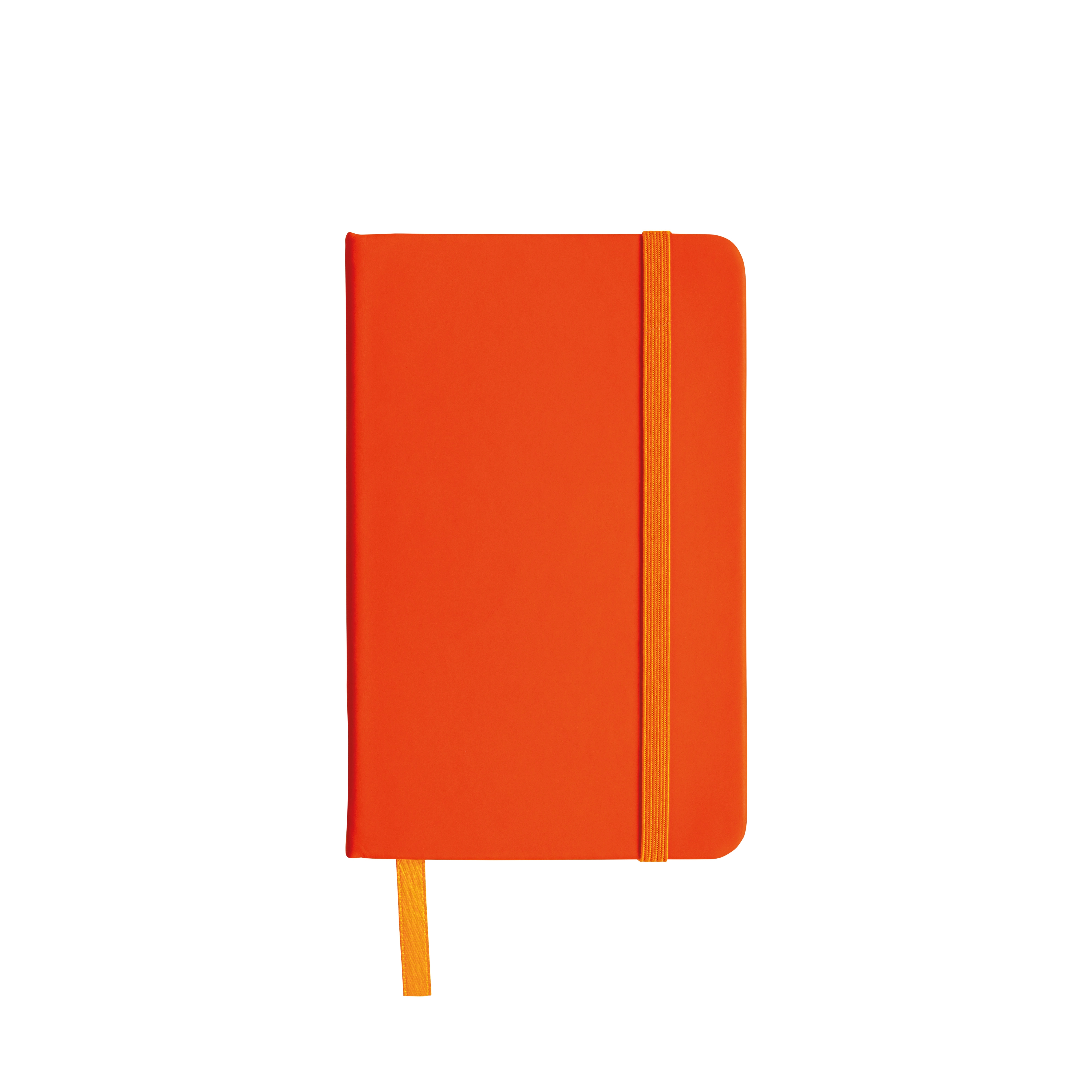 Immagine Quaderno in PU con elastico colorato, fogli a righe (80 pag.), segnalibro in raso