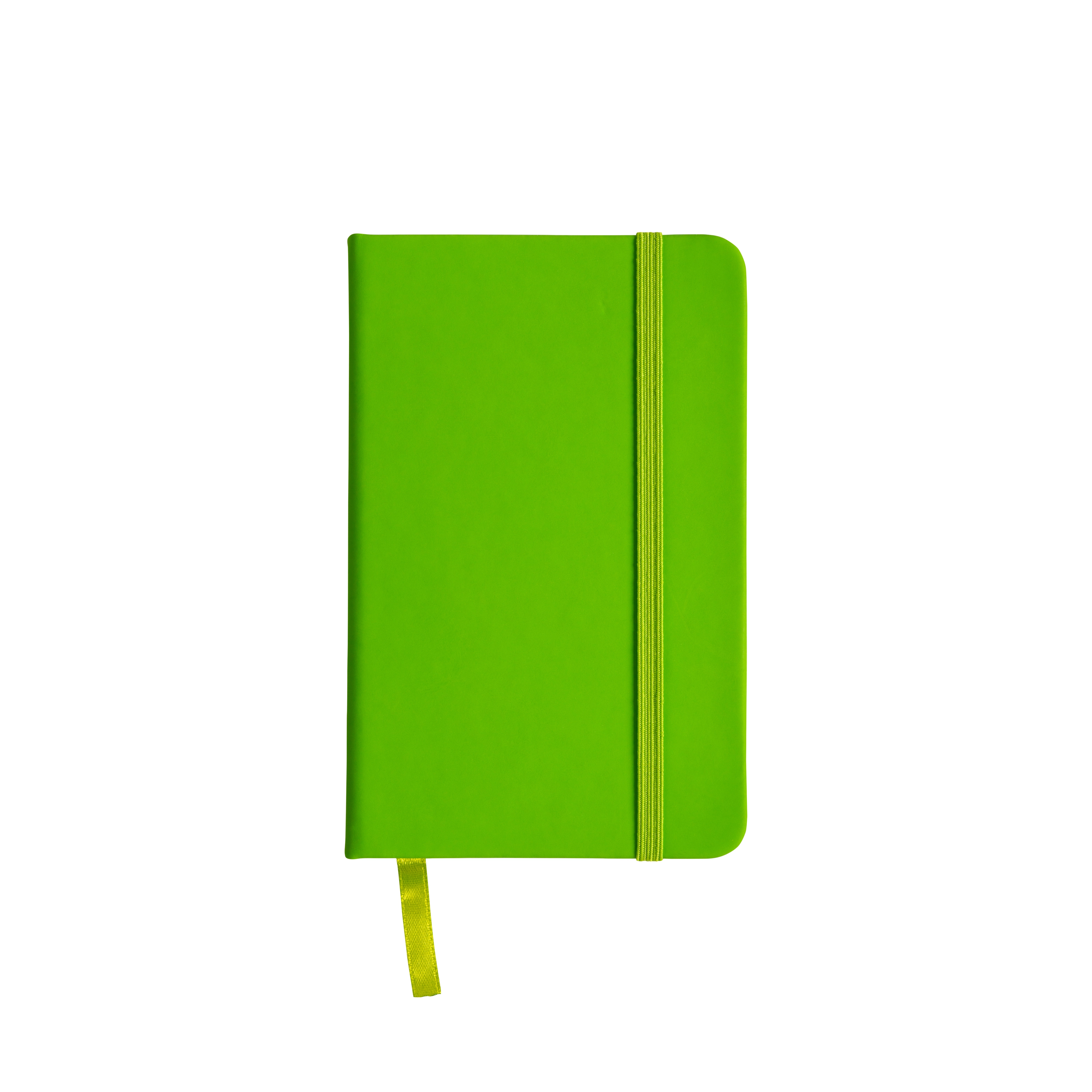 Immagine Quaderno in PU con elastico colorato, fogli a righe (80 pag.), segnalibro in raso