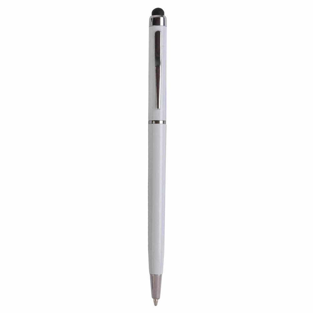 Immagine Penna twist in plastica con gommino per touch screen e clip in metallo