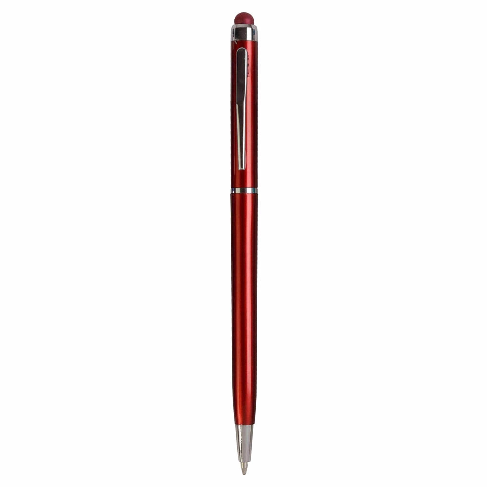Immagine Penna twist in plastica con gommino per touch screen e clip in metallo