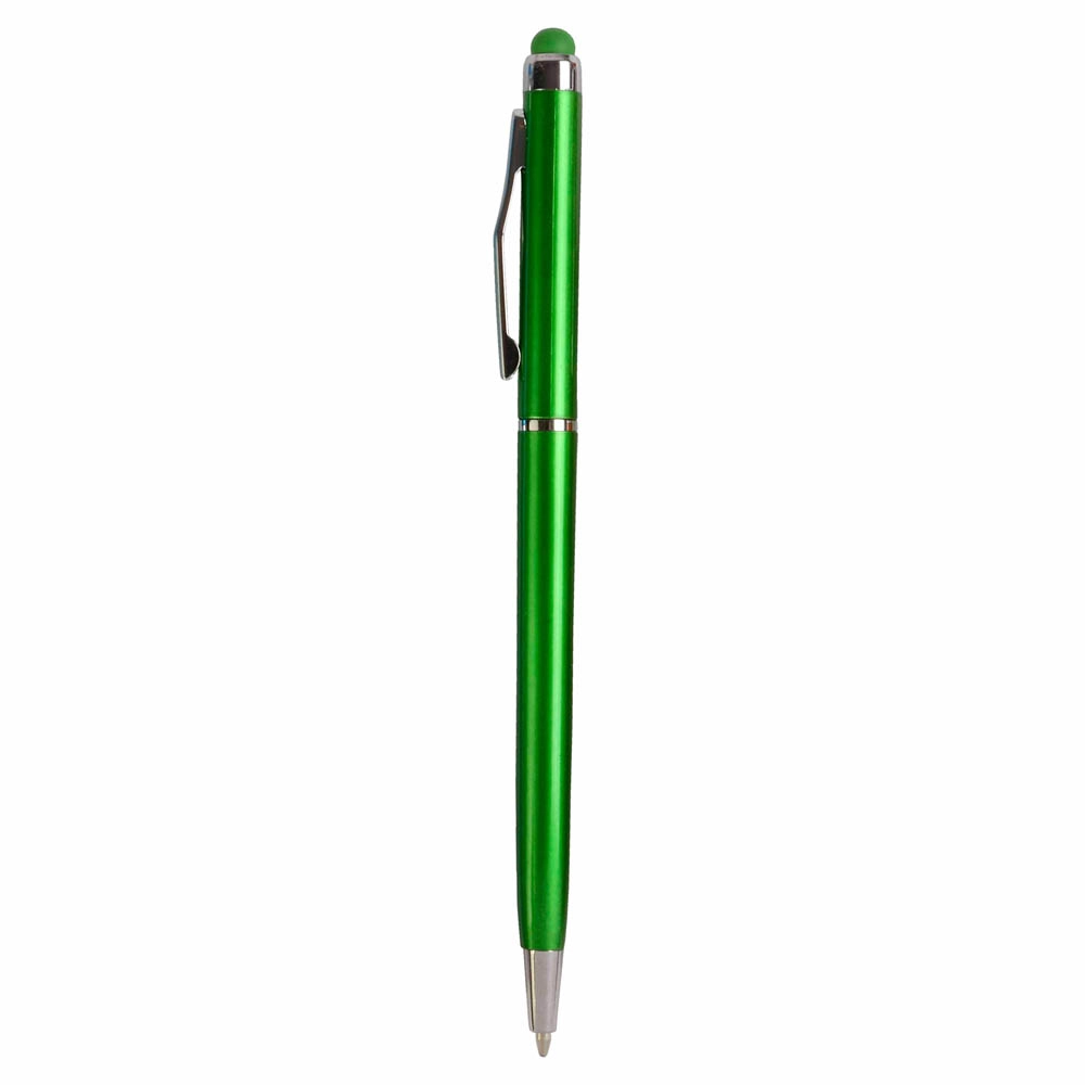 Immagine Penna twist in plastica con gommino per touch screen e clip in metallo