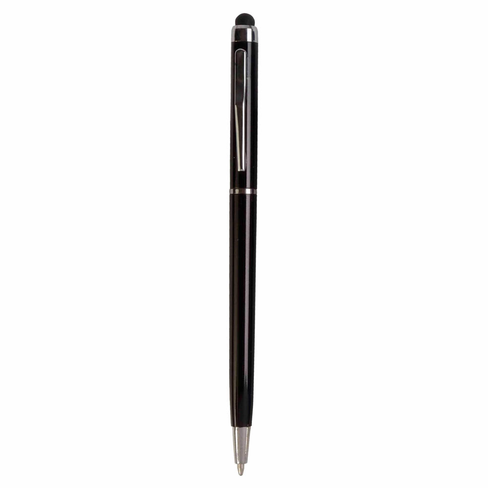 Immagine Penna twist in plastica con gommino per touch screen e clip in metallo