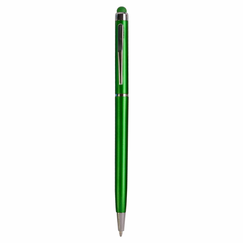 Immagine Penna twist in plastica con gommino per touch screen e clip in metallo