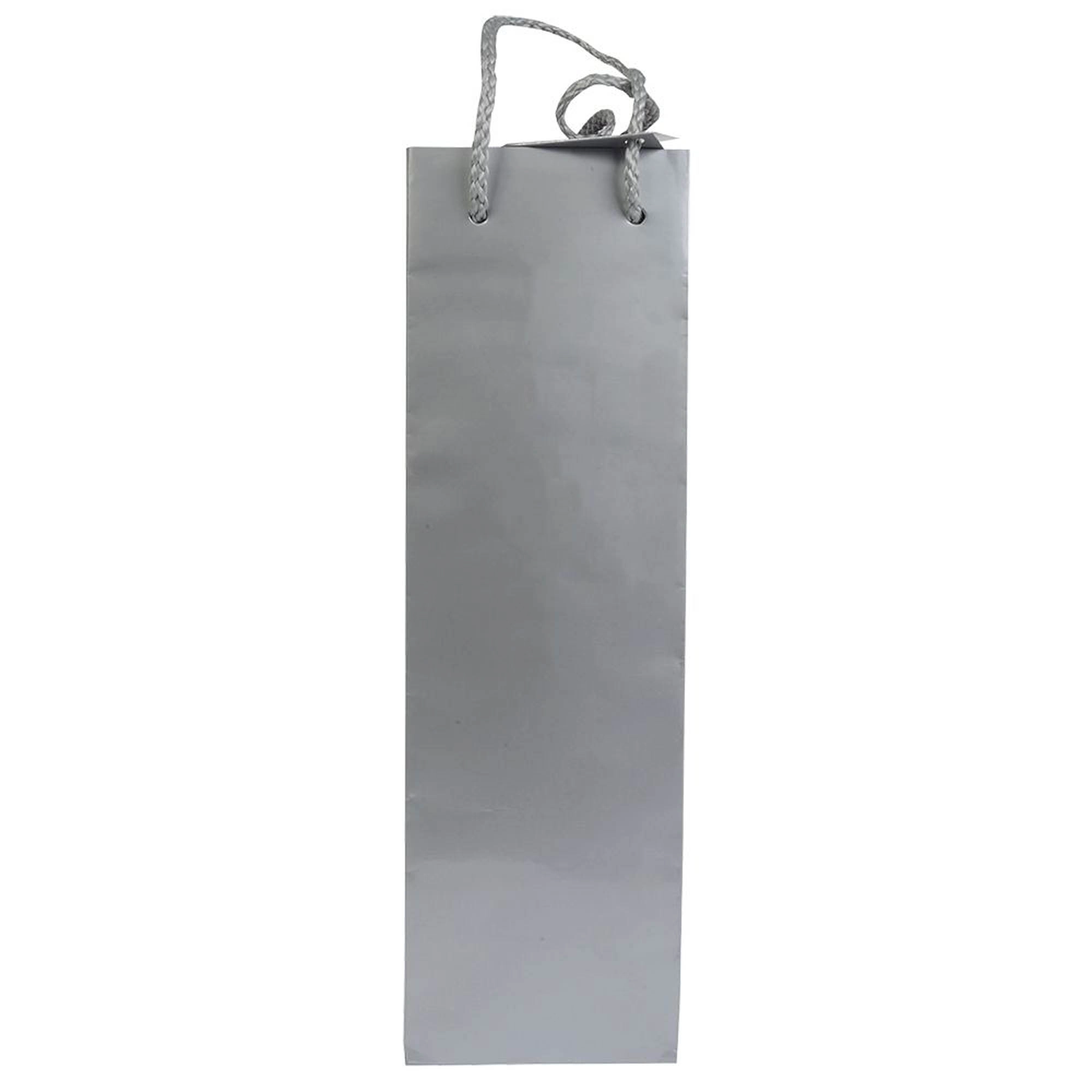 Immagine Shopper con soffietto porta bottiglia in carta laminata 157 g/m2 con rinforzo alla base