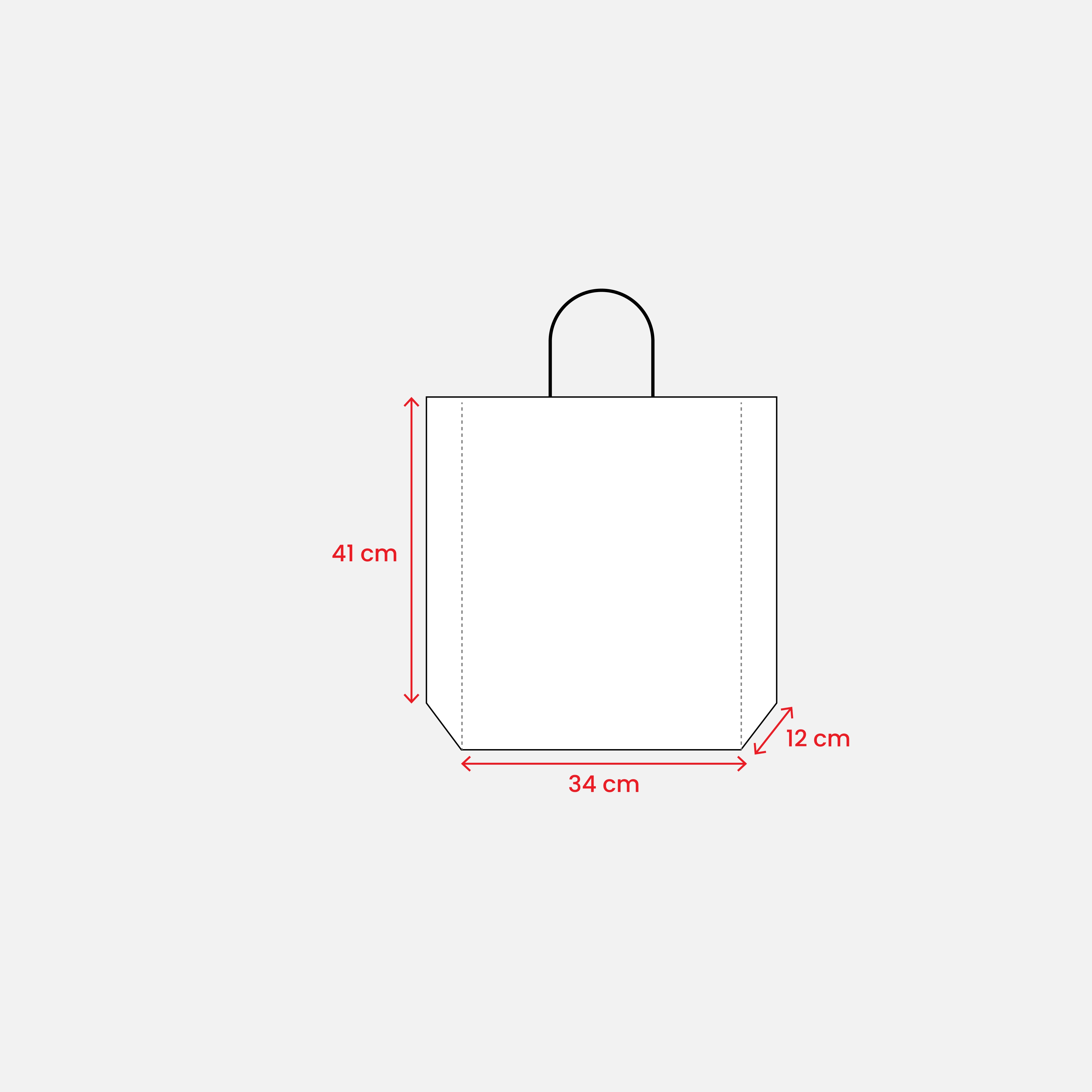 Immagine Shopper con soffietto in carta laminata 157 g/m2 con rinforzo alla base