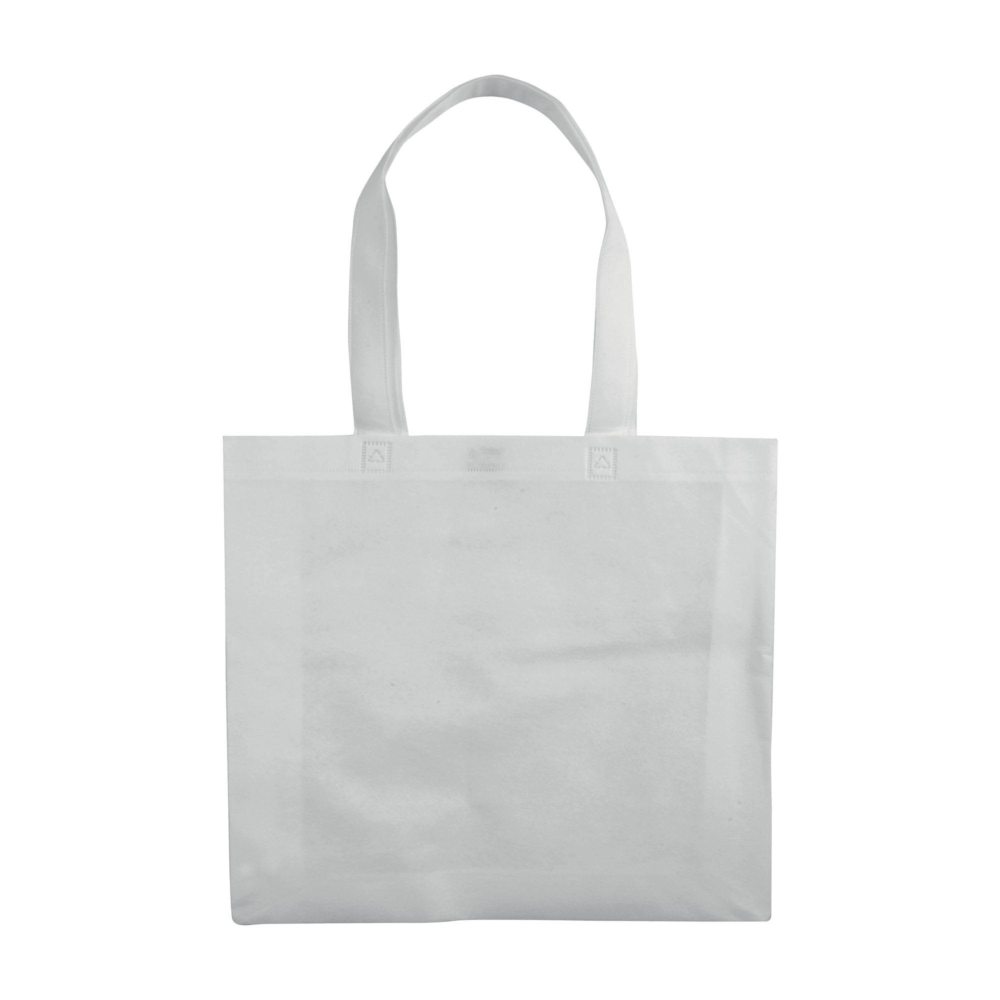 Immagine Shopper con soffietto in TNT 80 g/m2 termosaldato, manici lunghi