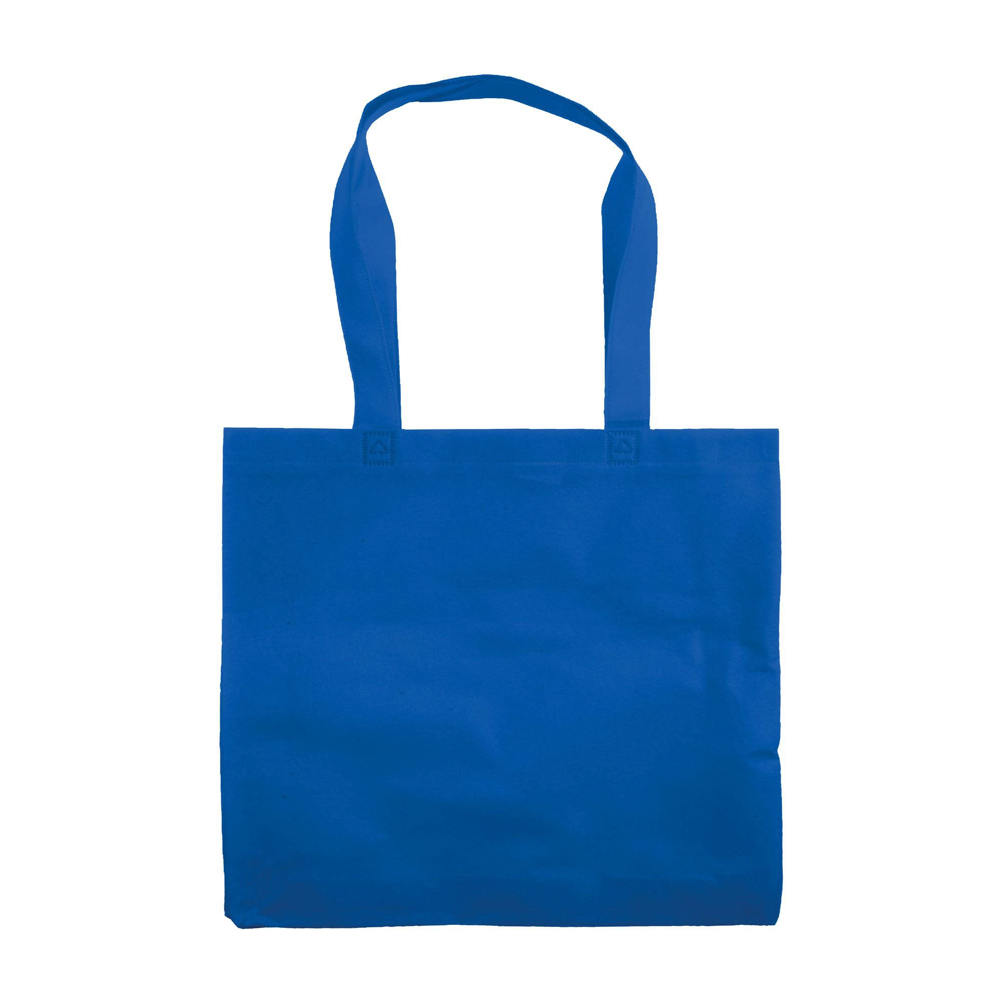 Immagine Shopper con soffietto in TNT 80 g/m2 termosaldato, manici lunghi