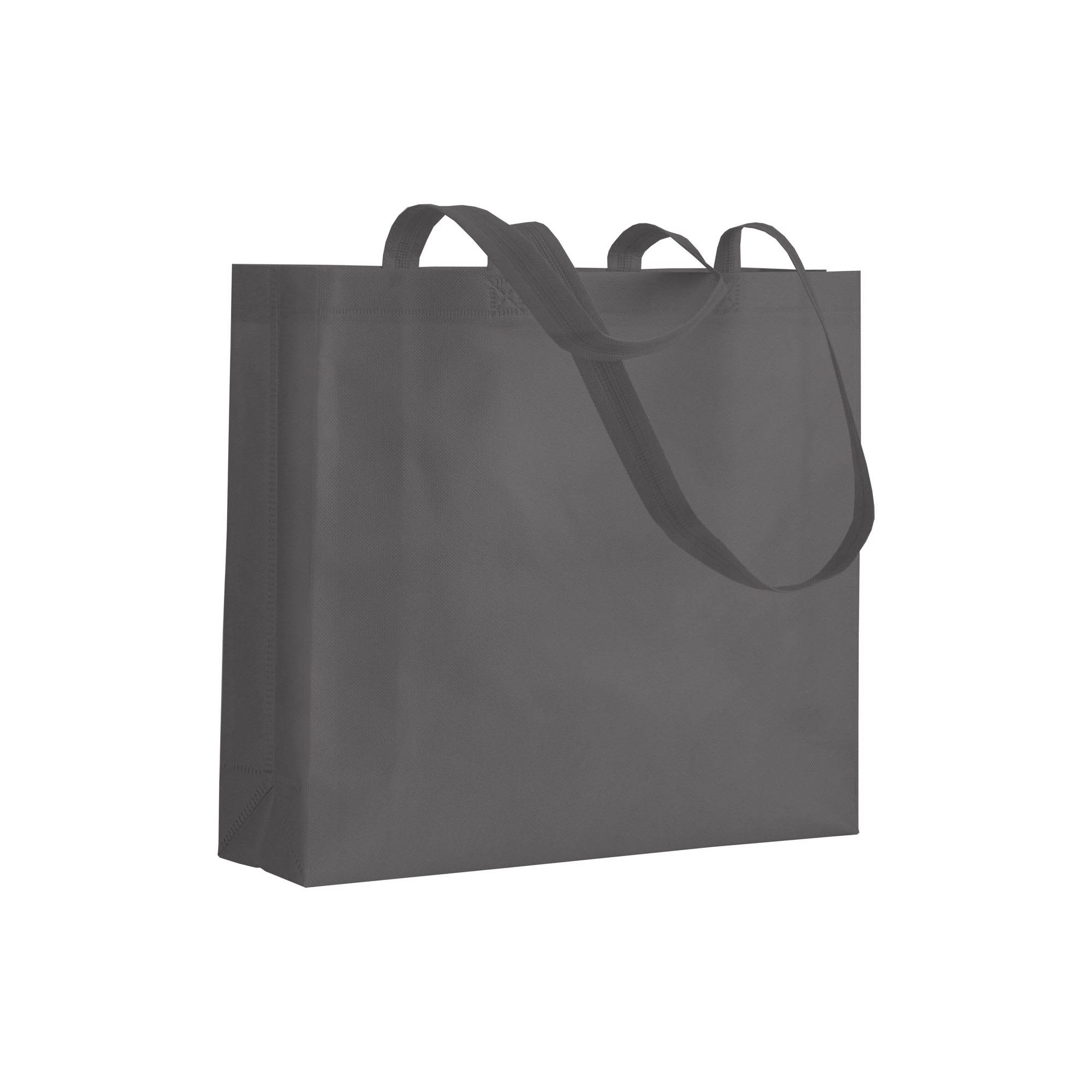 Immagine Shopper con soffietto in TNT 80 g/m2 termosaldato, manici lunghi