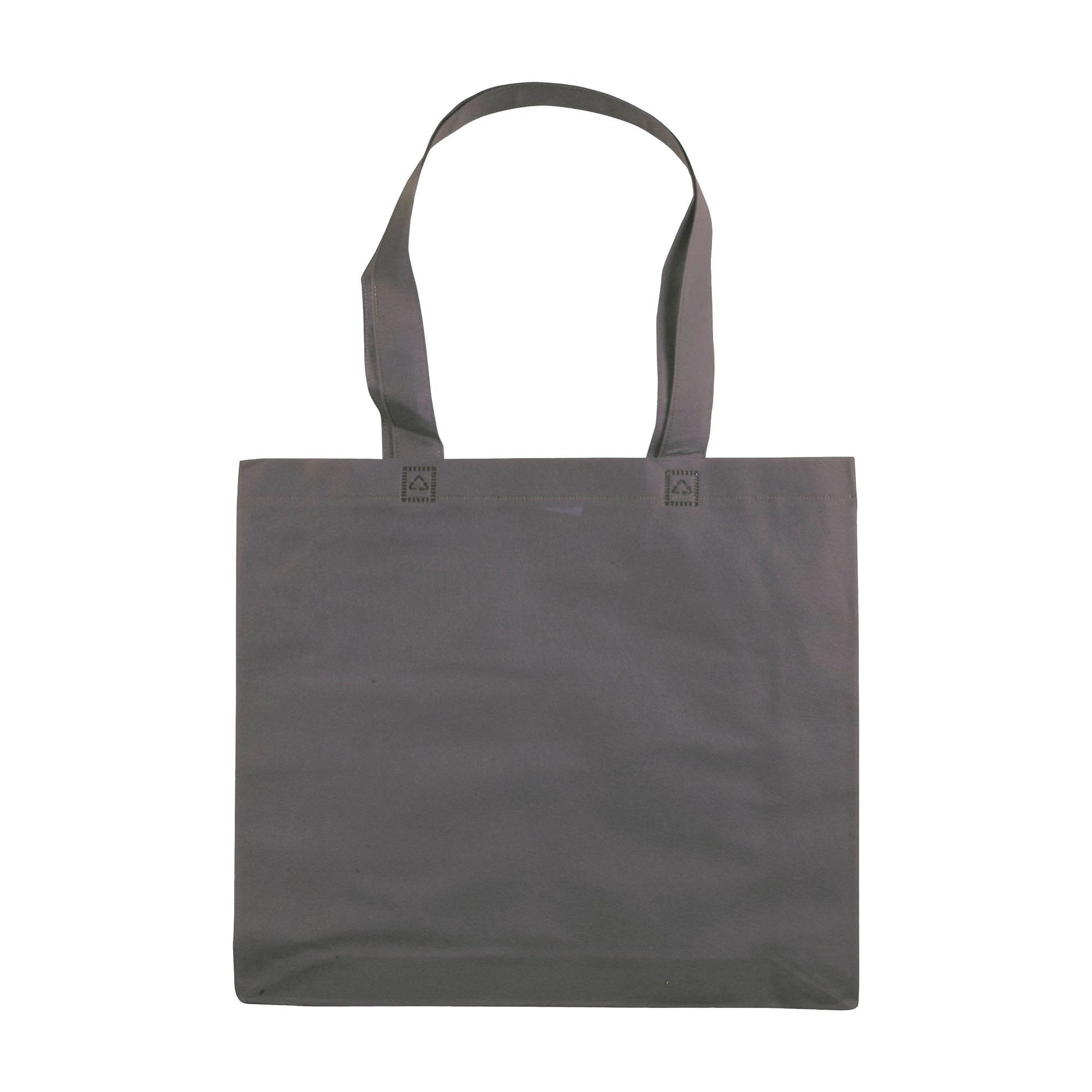 Immagine Shopper con soffietto in TNT 80 g/m2 termosaldato, manici lunghi