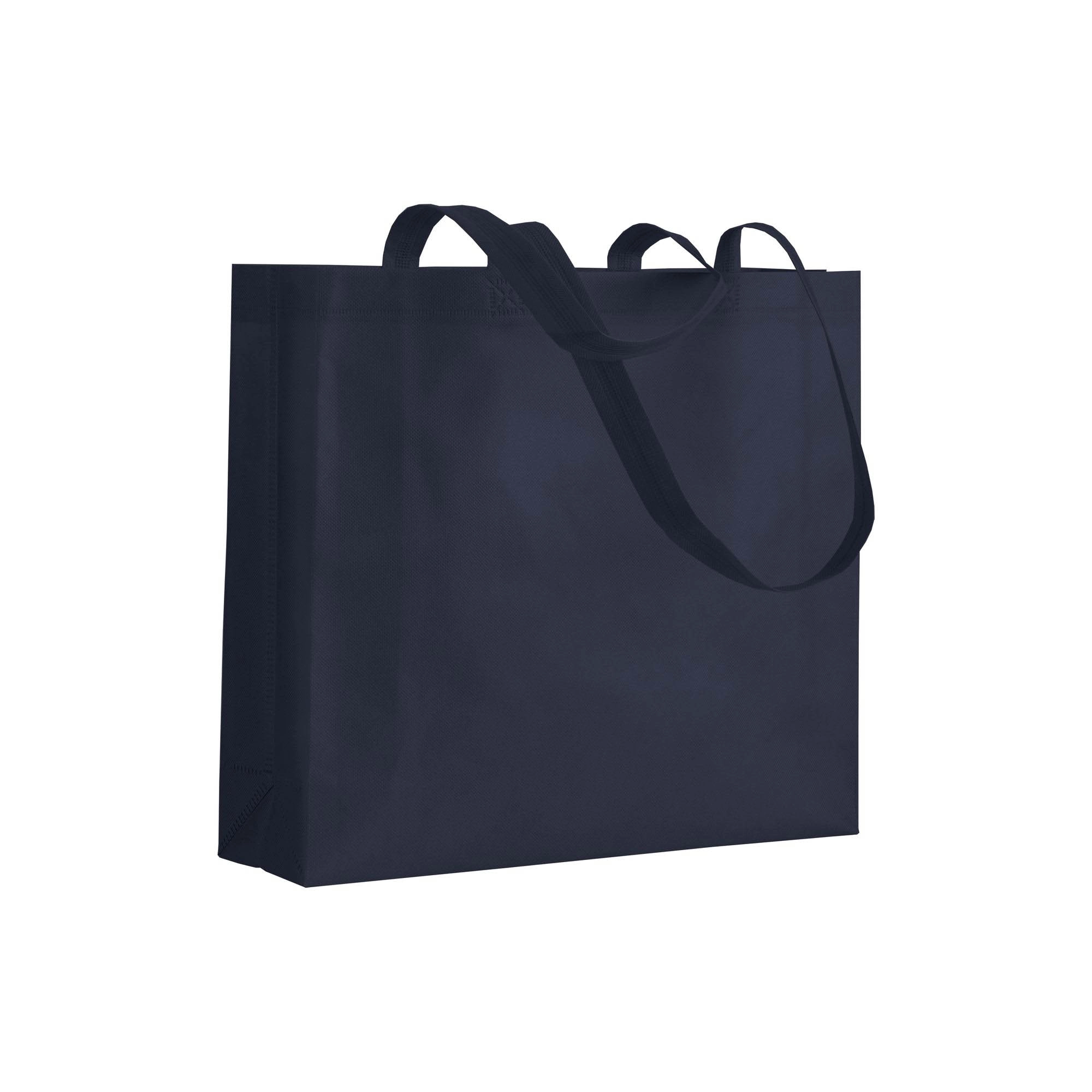 Immagine Shopper con soffietto in TNT 80 g/m2 termosaldato, manici lunghi
