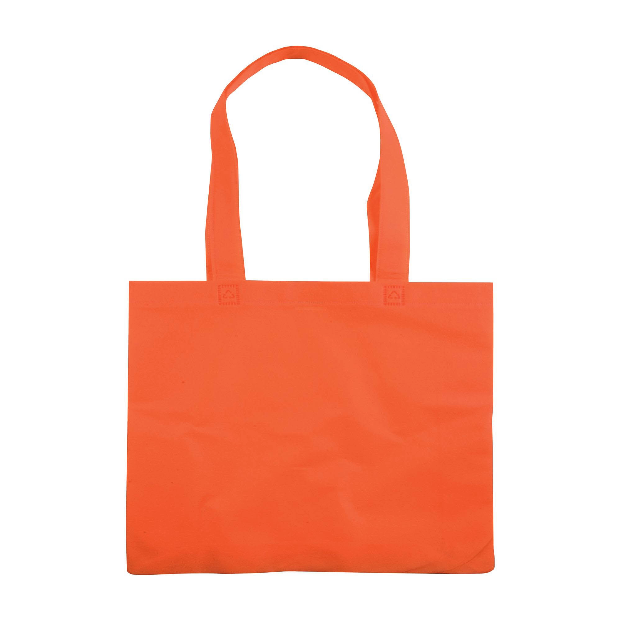 Immagine Shopper con soffietto in TNT 80 g/m2 termosaldato, manici lunghi