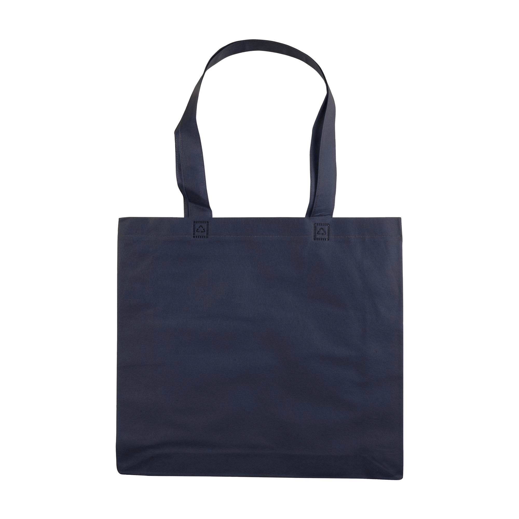 Immagine Shopper con soffietto in TNT 80 g/m2 termosaldato, manici lunghi