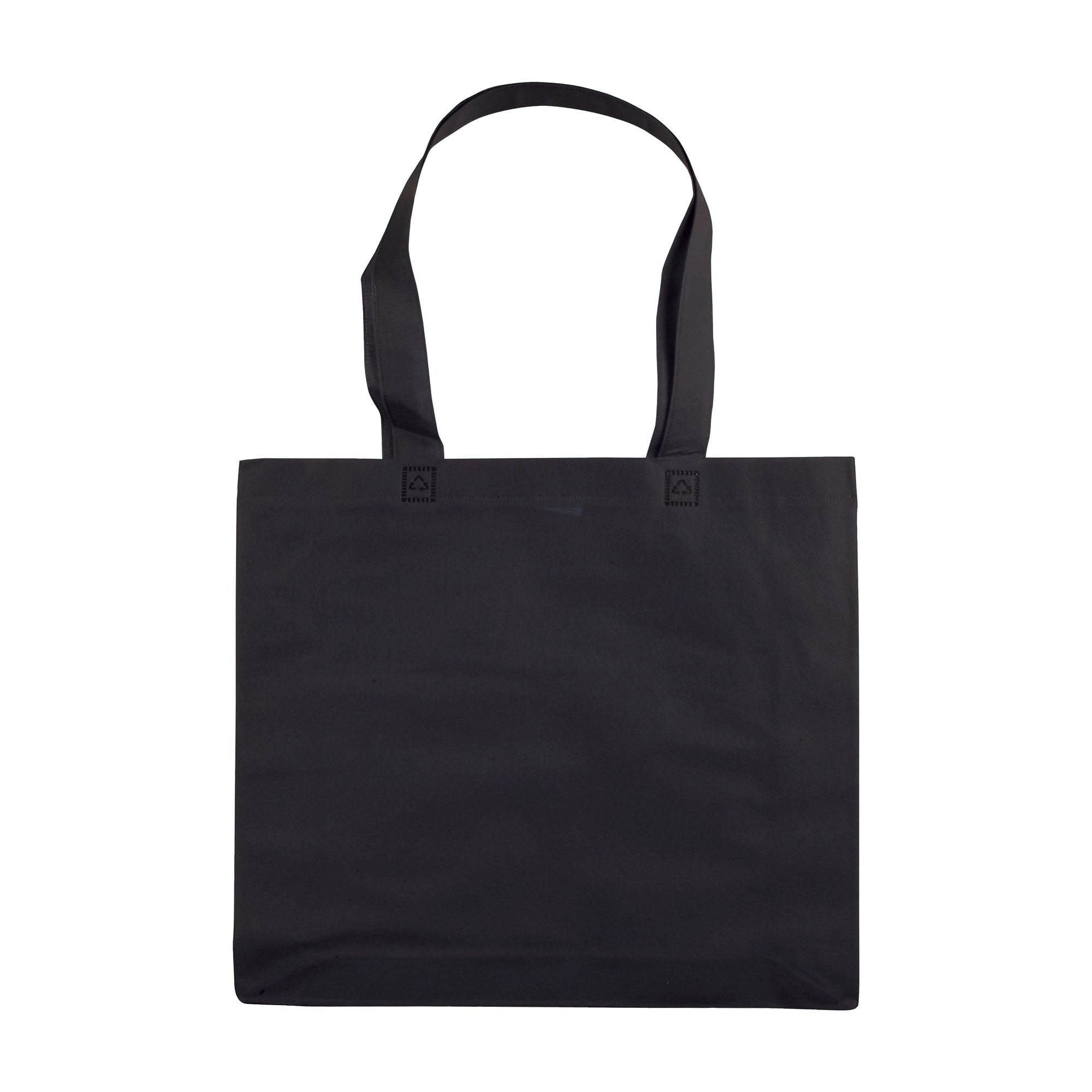 Immagine Shopper con soffietto in TNT 80 g/m2 termosaldato, manici lunghi