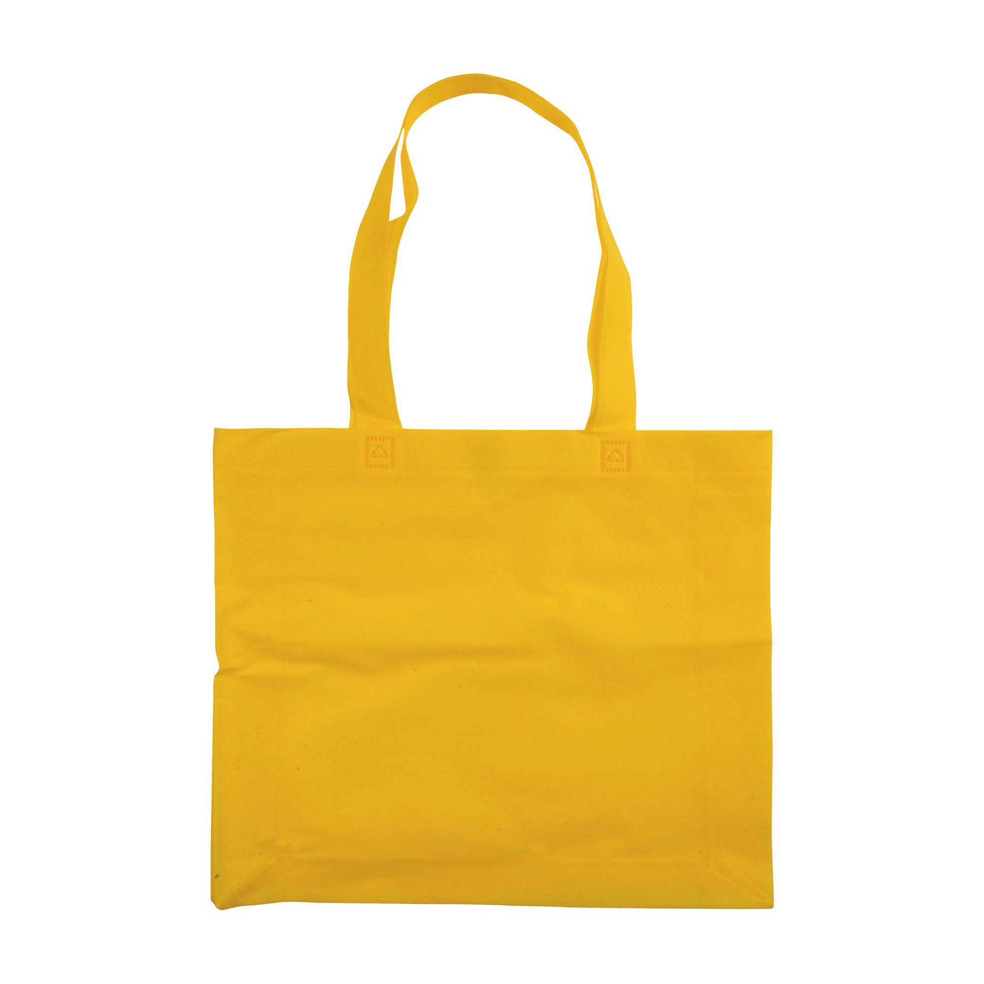 Immagine Shopper con soffietto in TNT 80 g/m2 termosaldato, manici lunghi