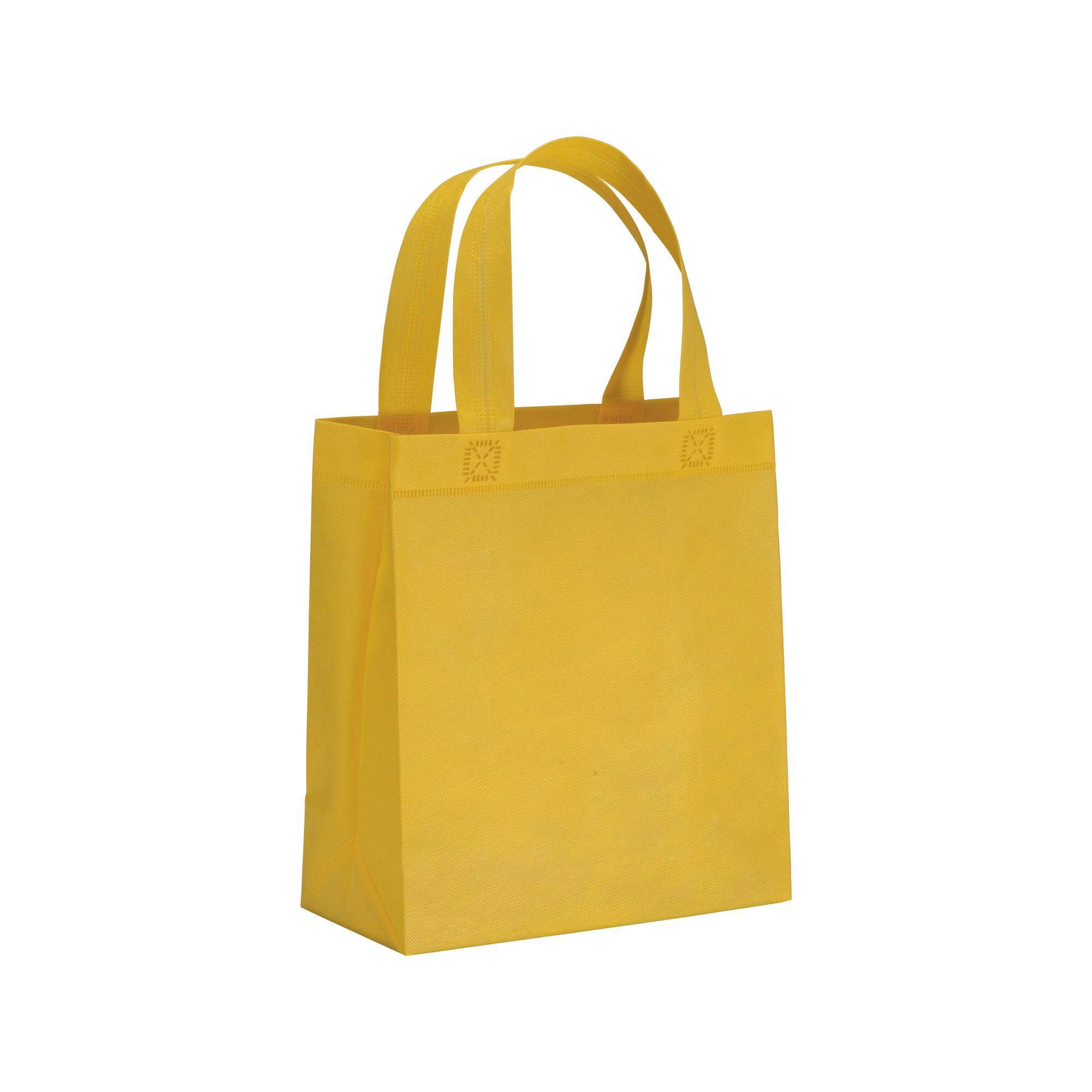 Immagine Shopper mini con soffietto in TNT 80 g/m2, manici corti