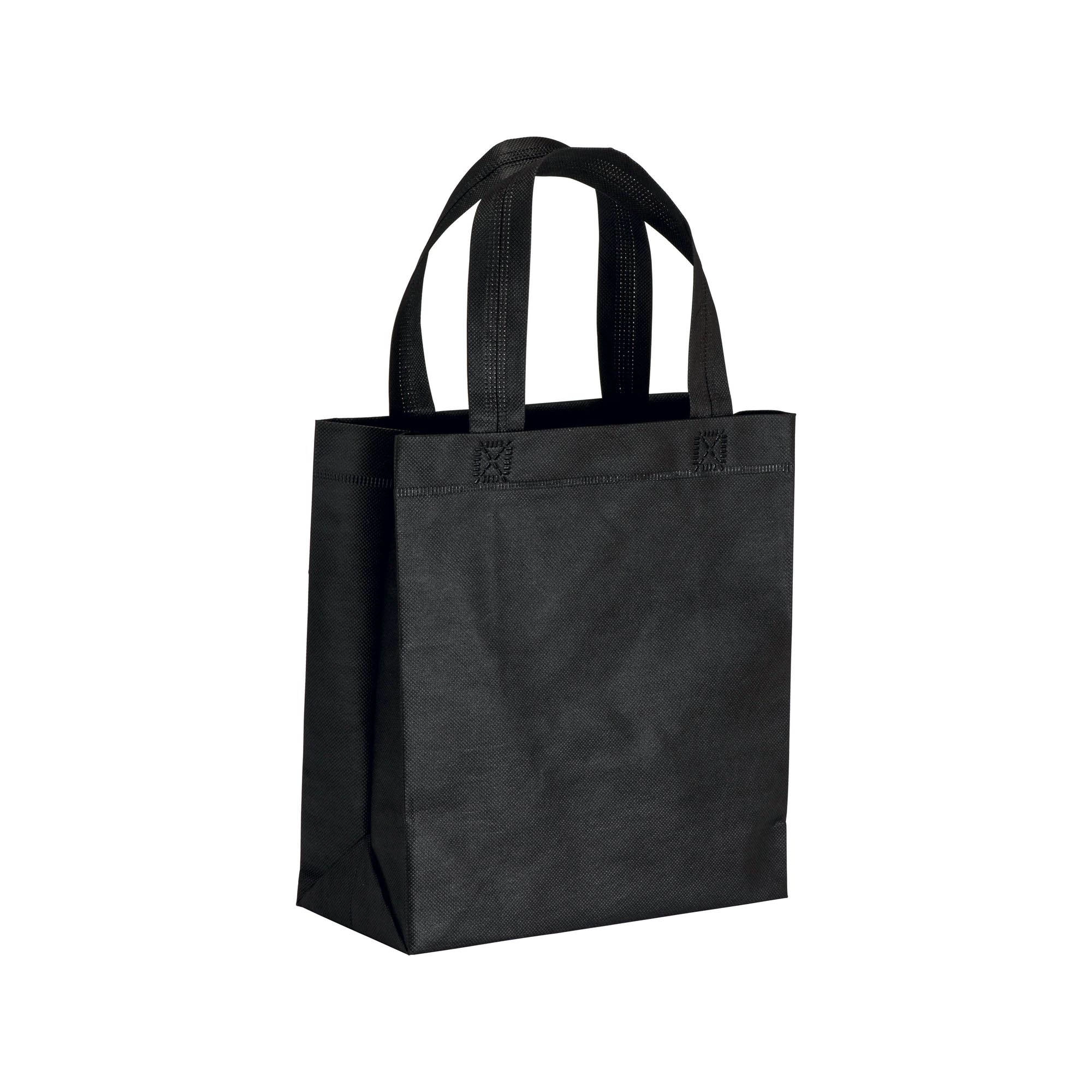 Immagine Shopper mini con soffietto in TNT 80 g/m2, manici corti