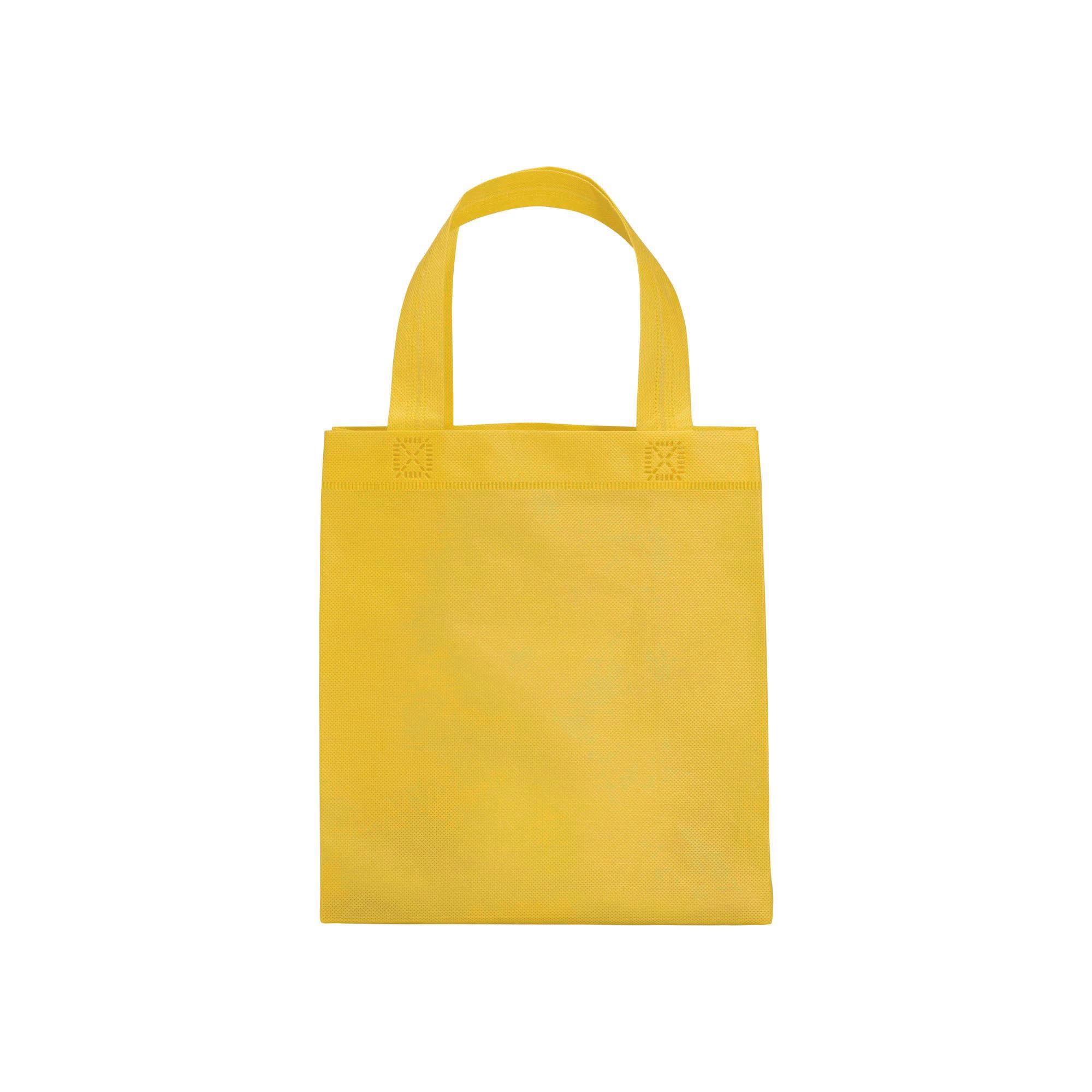 Immagine Shopper mini con soffietto in TNT 80 g/m2, manici corti