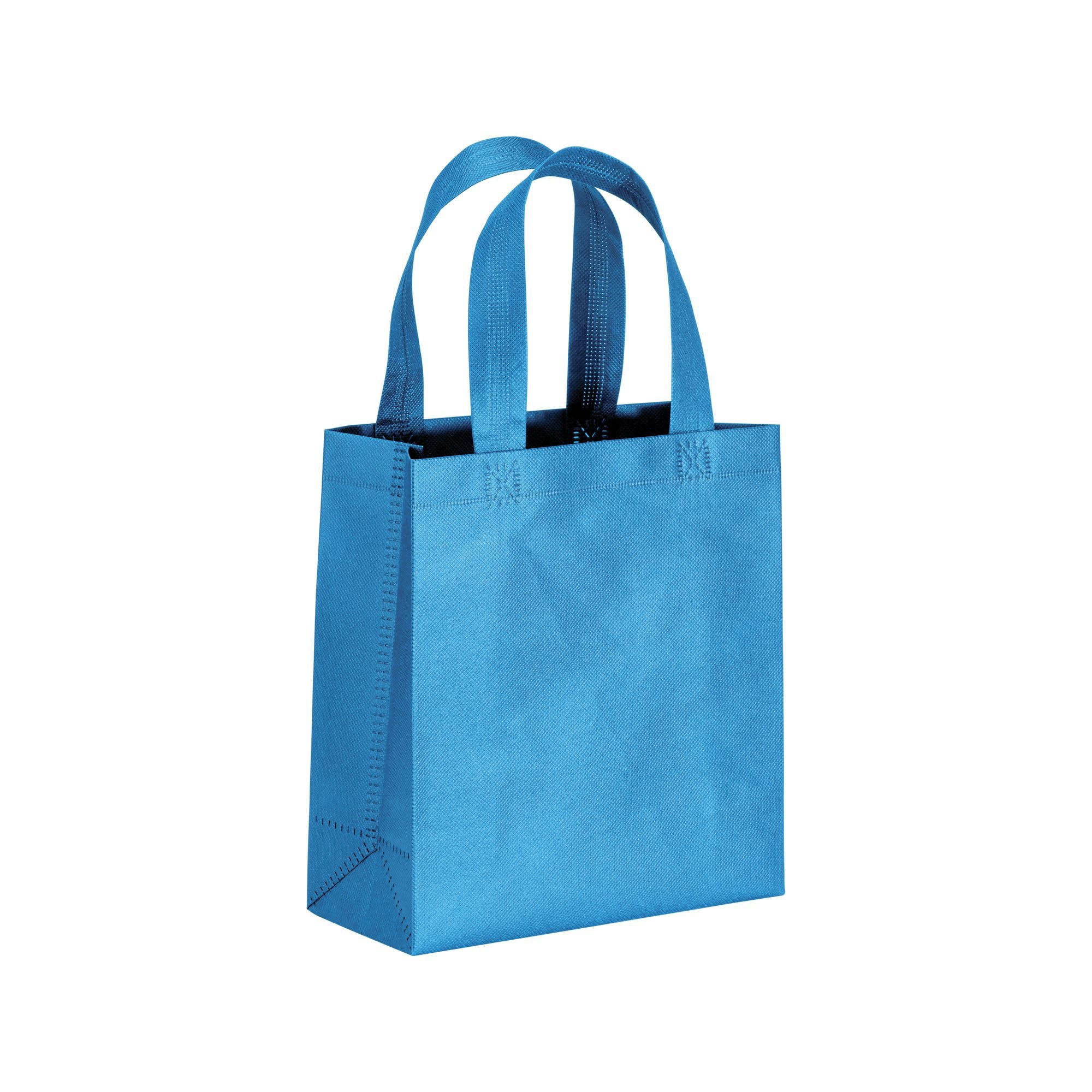 Immagine Shopper mini con soffietto in TNT 80 g/m2, manici corti