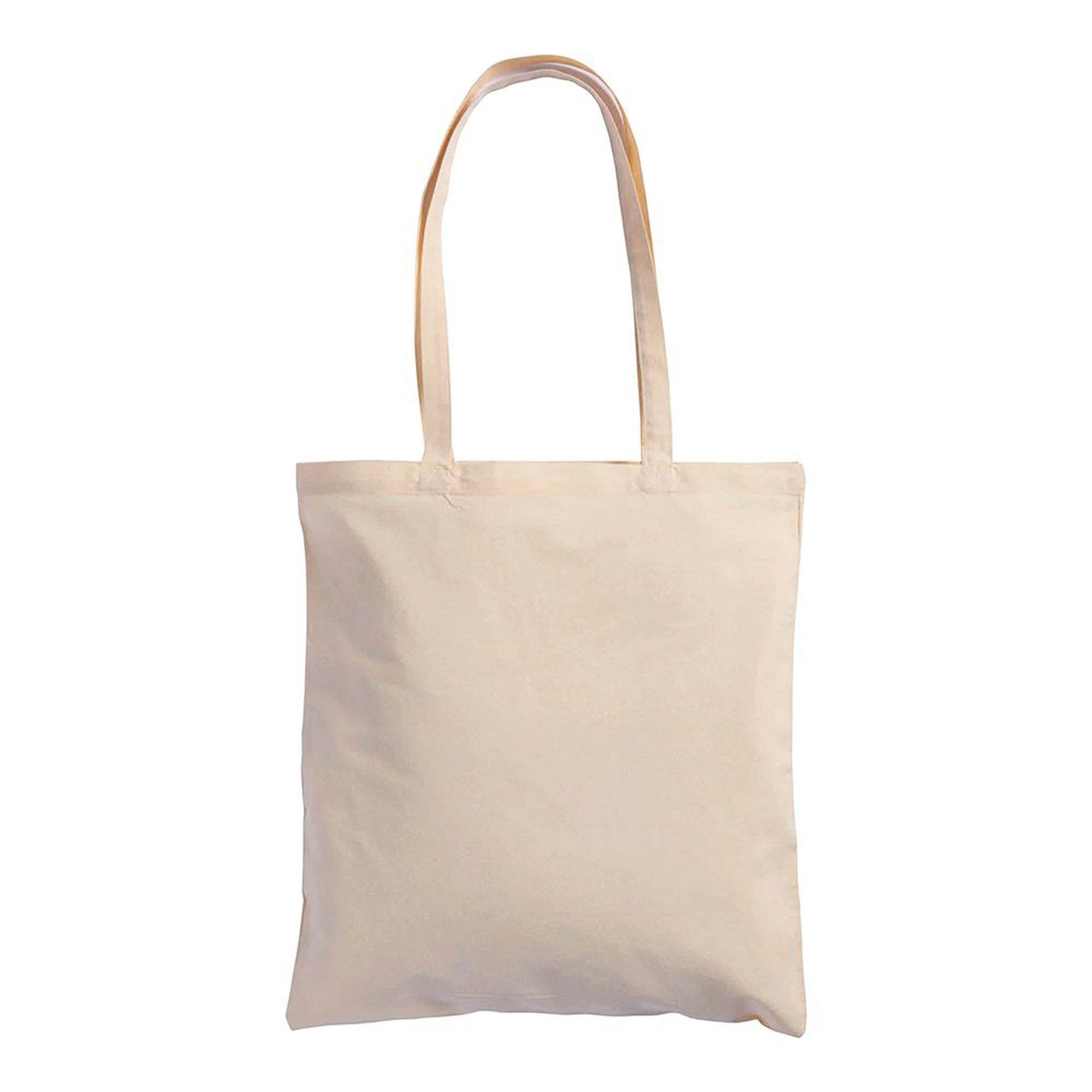 Immagine Shopper in cotone 130 g/m2, manici lunghi