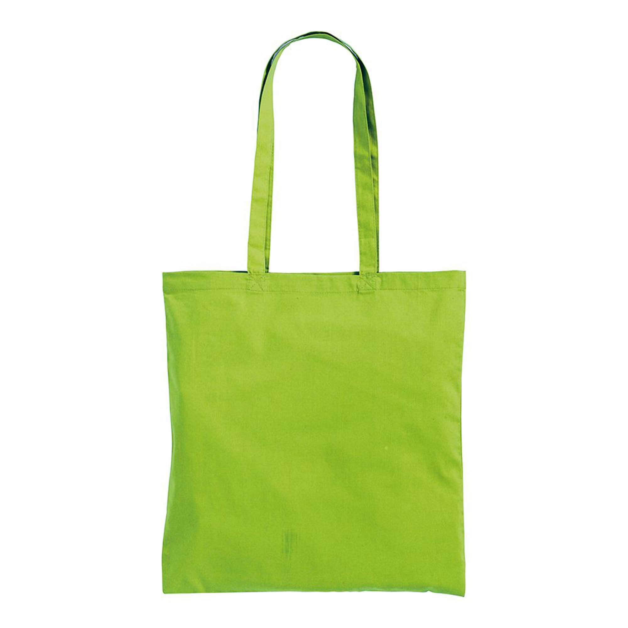 Immagine Shopper in cotone 130 g/m2, manici lunghi