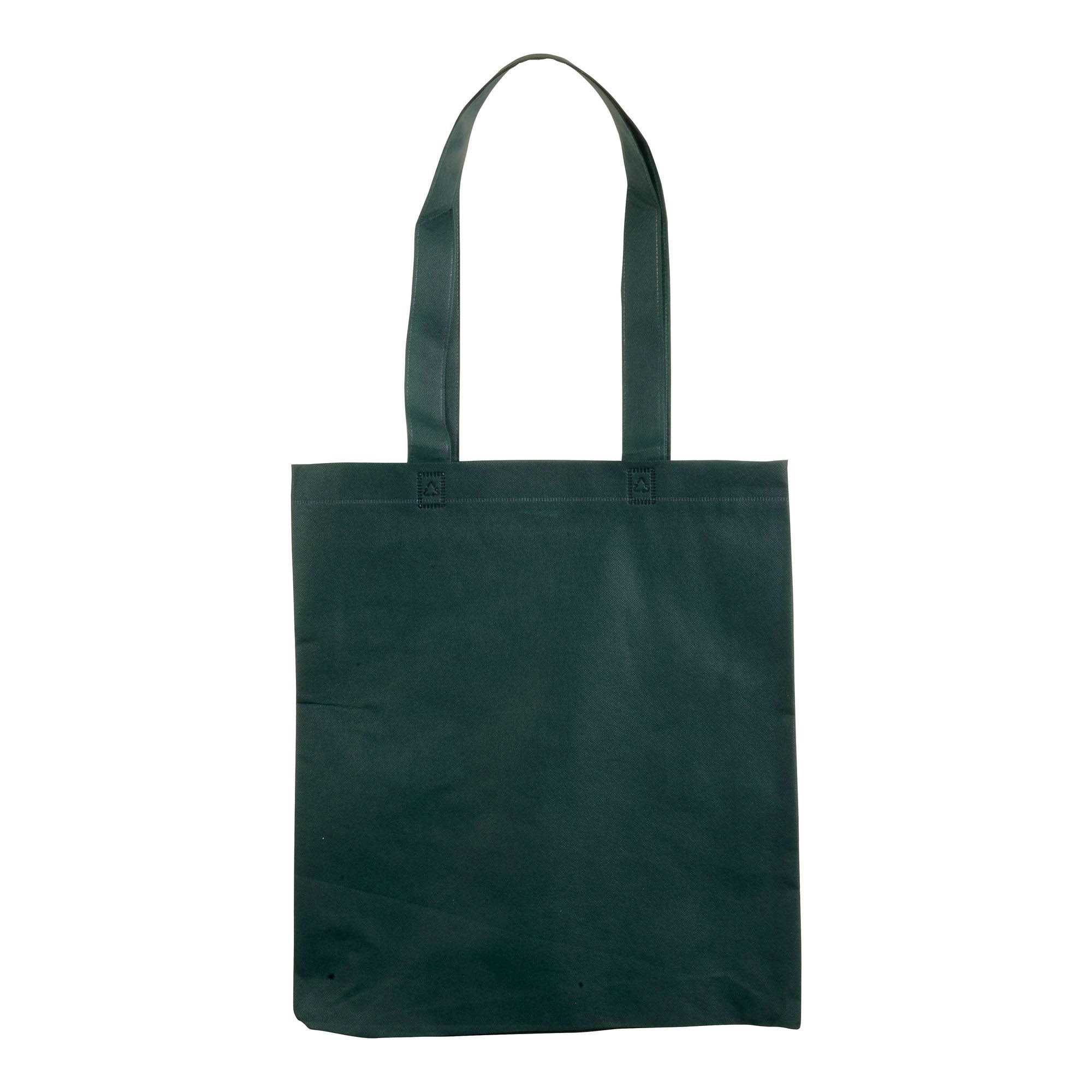 Immagine Shopper con soffietto in TNT 80 g/m2 termosaldato, manici lunghi