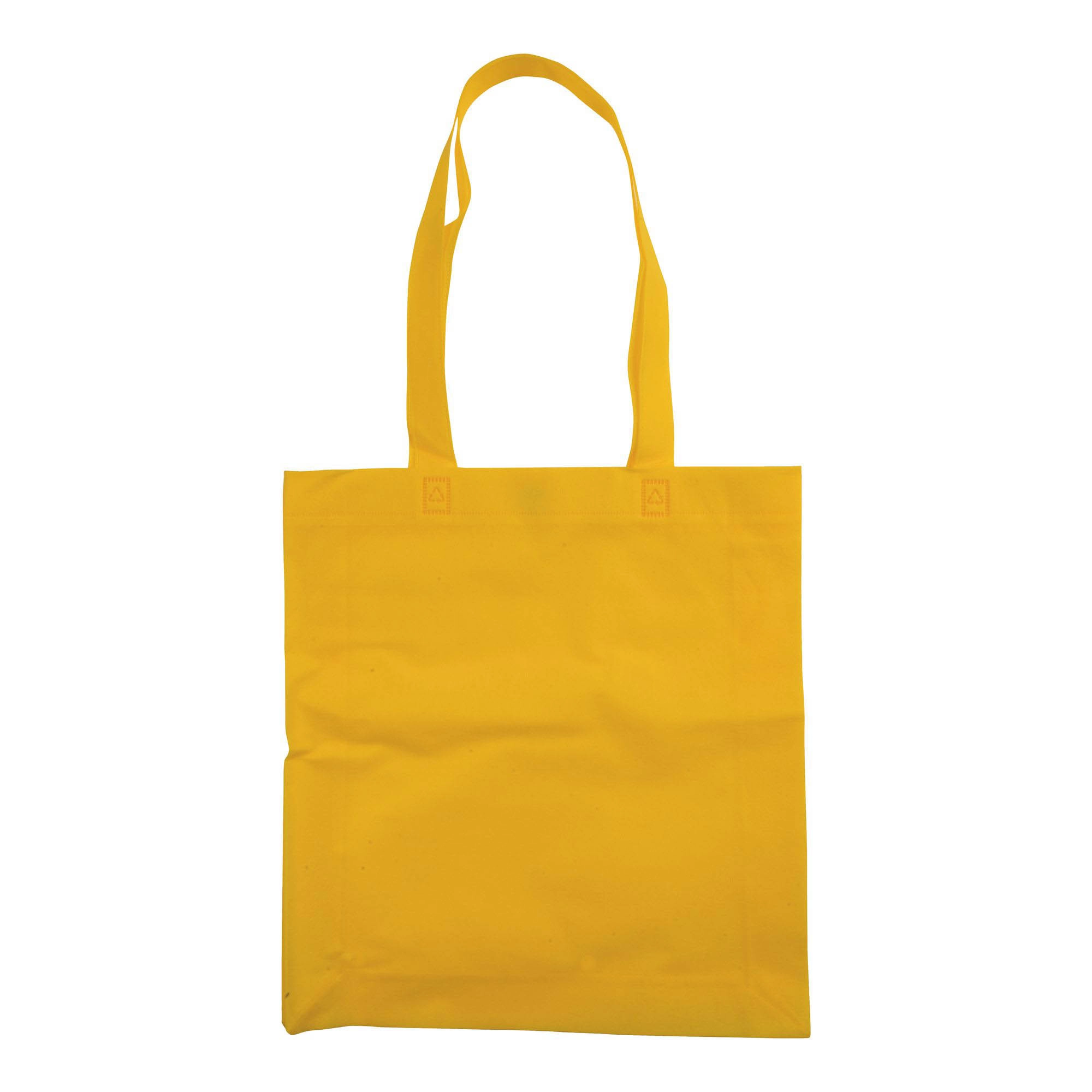 Immagine Shopper con soffietto in TNT 80 g/m2 termosaldato, manici lunghi