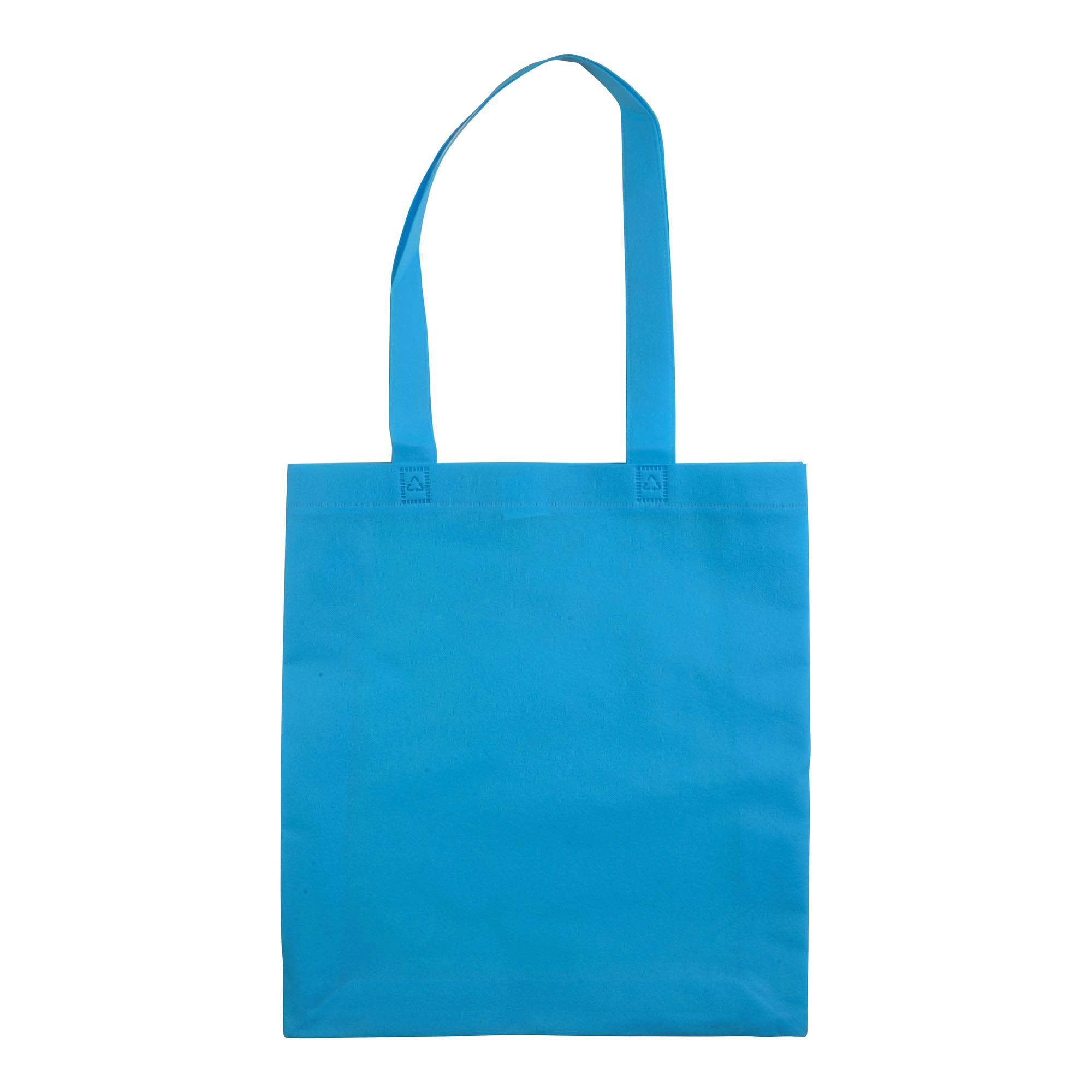 Immagine Shopper con soffietto in TNT 80 g/m2 termosaldato, manici lunghi
