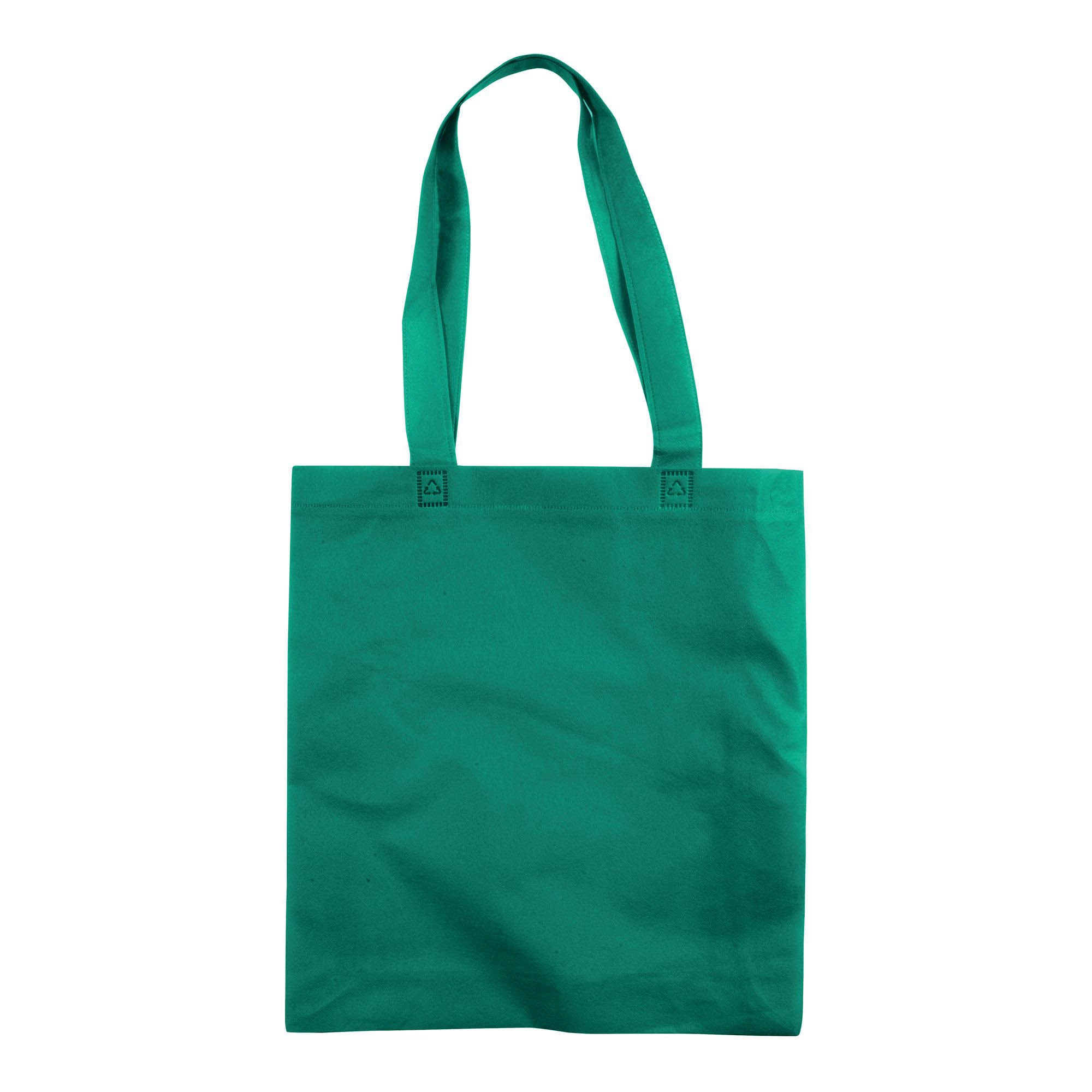 Immagine Shopper con soffietto in TNT 80 g/m2 termosaldato, manici lunghi
