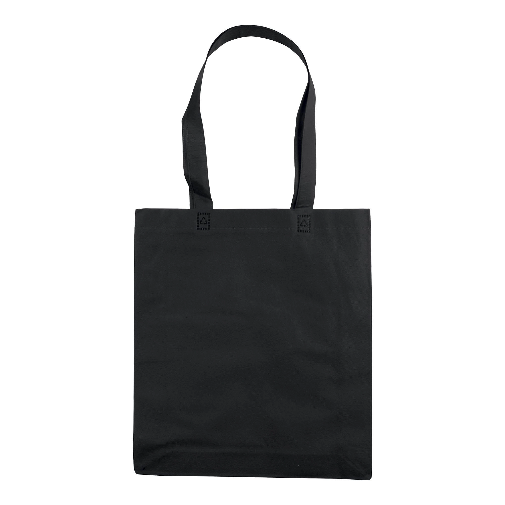Immagine Shopper con soffietto in TNT 80 g/m2 termosaldato, manici lunghi