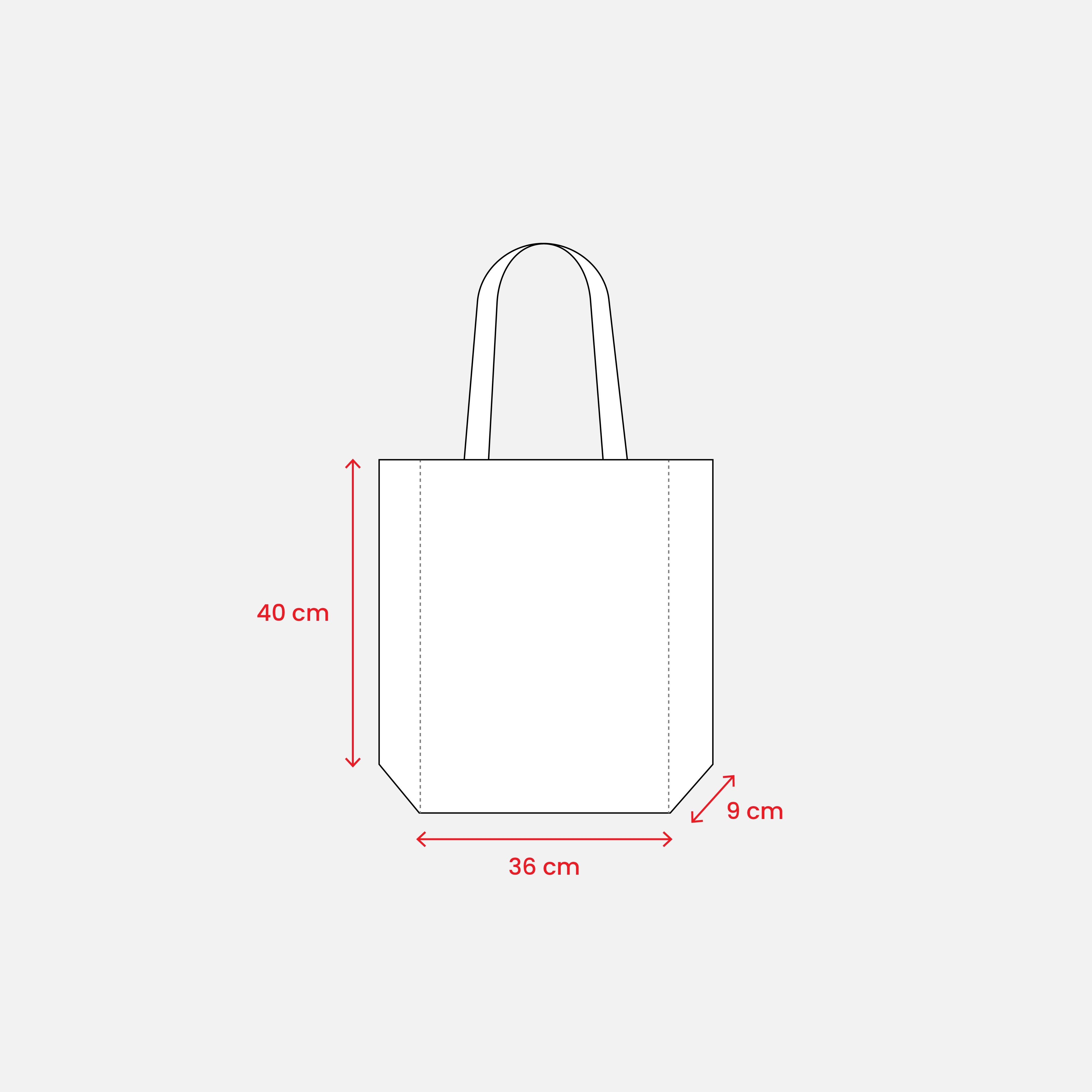 Immagine Shopper con soffietto in TNT 80 g/m2 termosaldato, manici lunghi