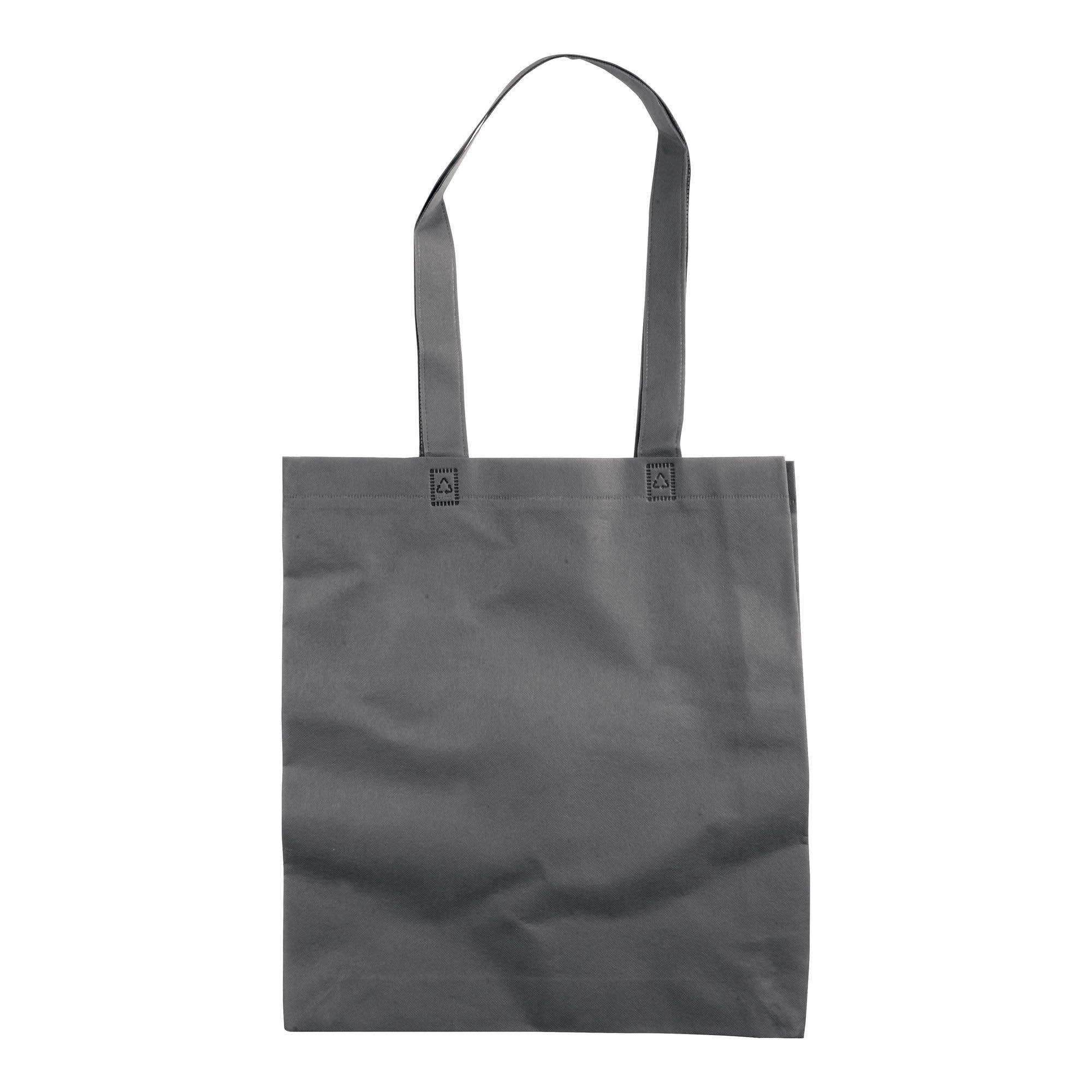 Immagine Shopper con soffietto in TNT 80 g/m2 termosaldato, manici lunghi