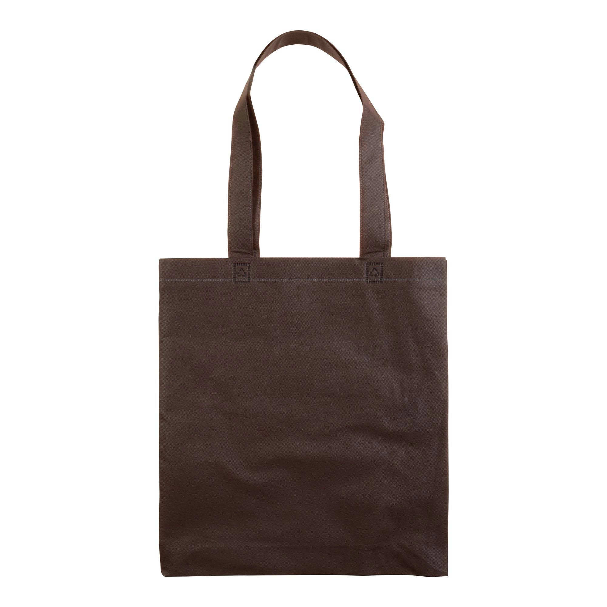 Immagine Shopper con soffietto in TNT 80 g/m2 termosaldato, manici lunghi