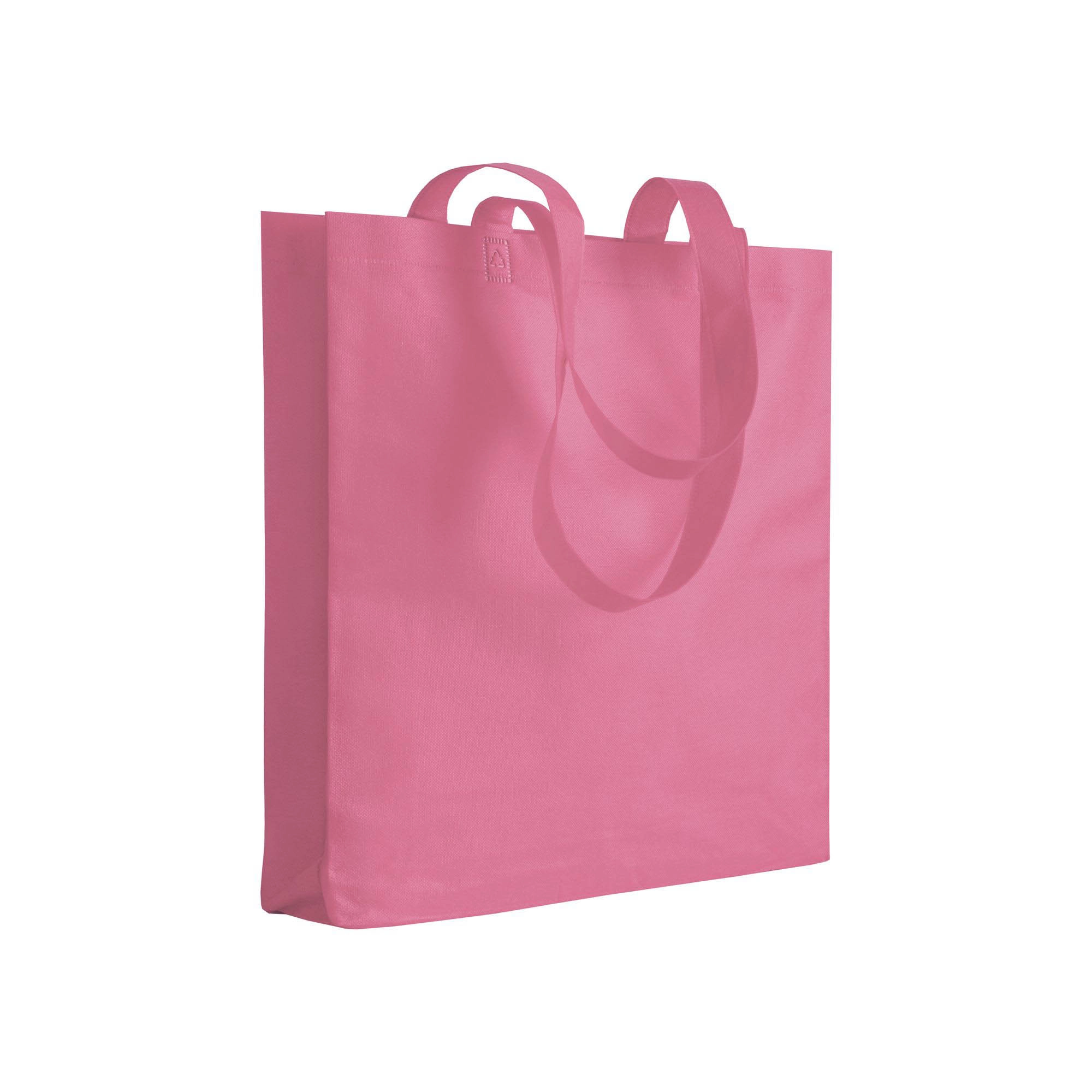 Immagine Shopper con soffietto in TNT 80 g/m2 termosaldato, manici lunghi