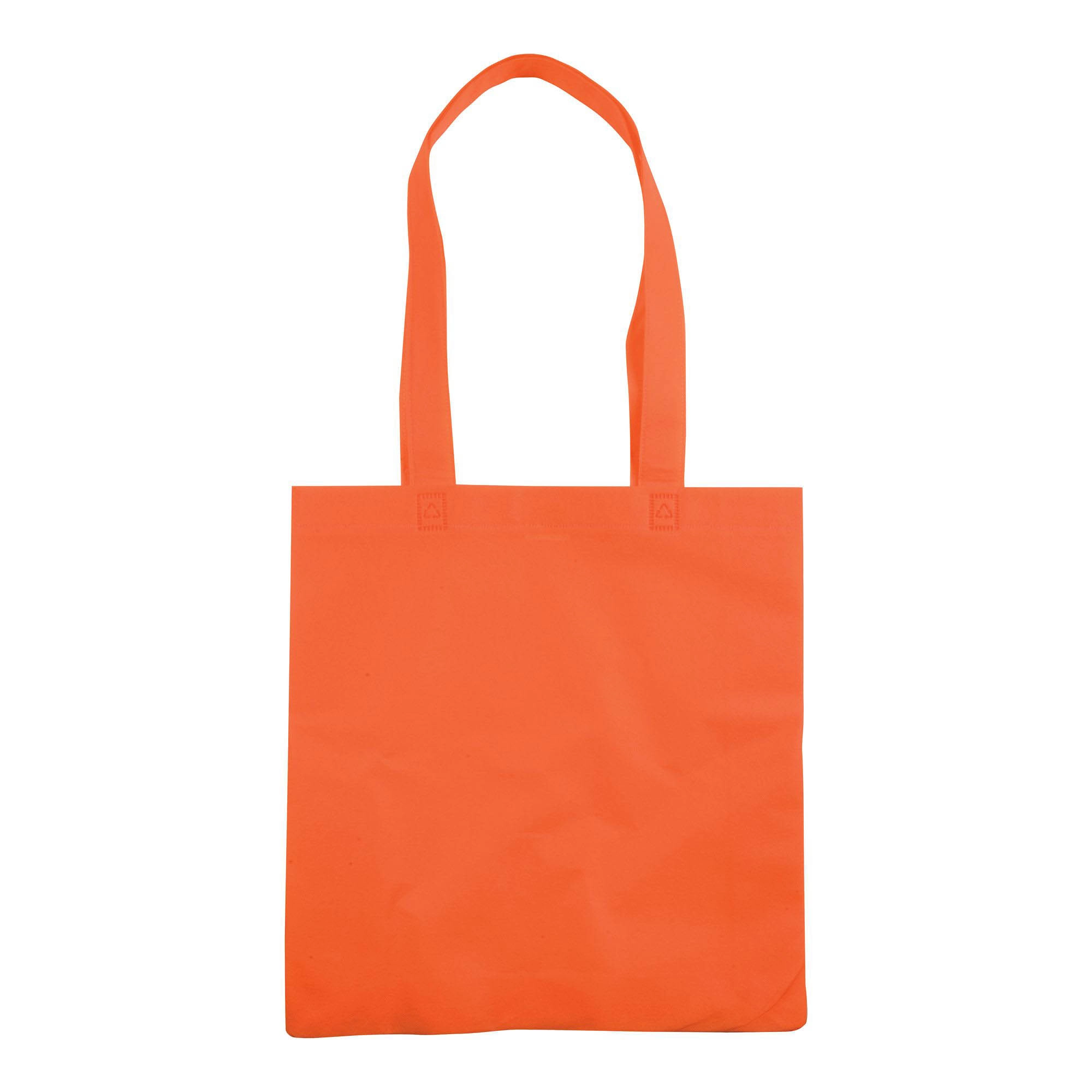Immagine Shopper con soffietto in TNT 80 g/m2 termosaldato, manici lunghi