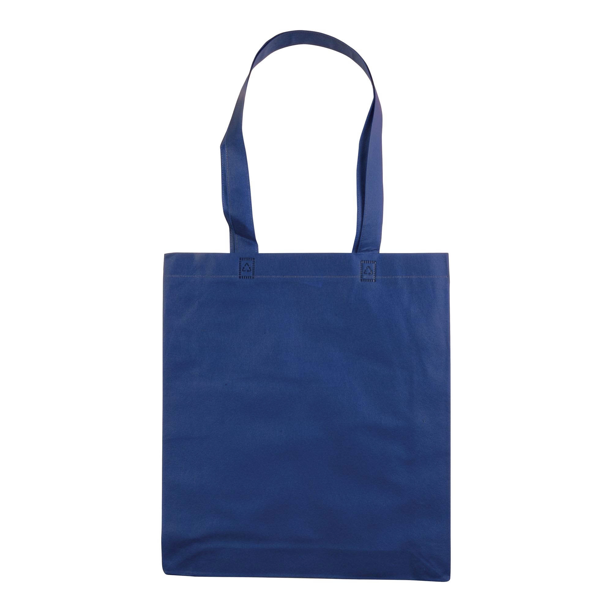 Immagine Shopper con soffietto in TNT 80 g/m2 termosaldato, manici lunghi