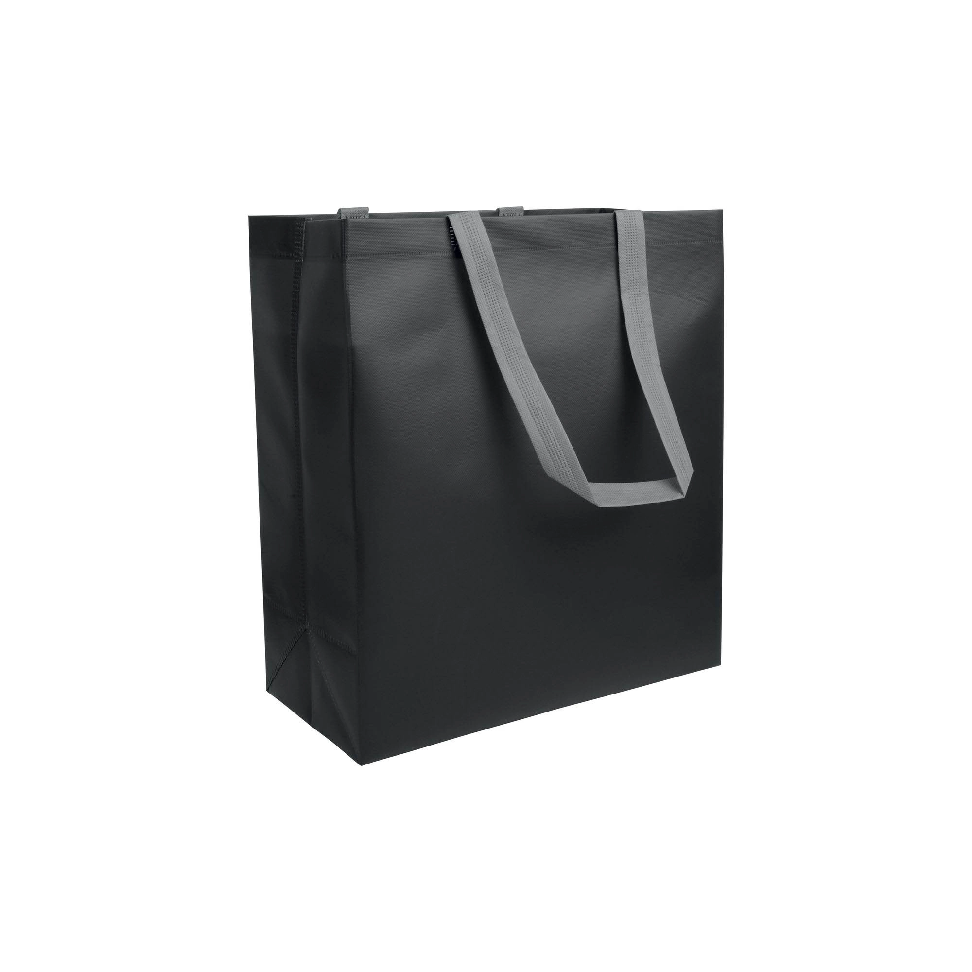 Immagine Shopper con soffietto in TNT laminato 100 g/m2 termosaldato, manici corti