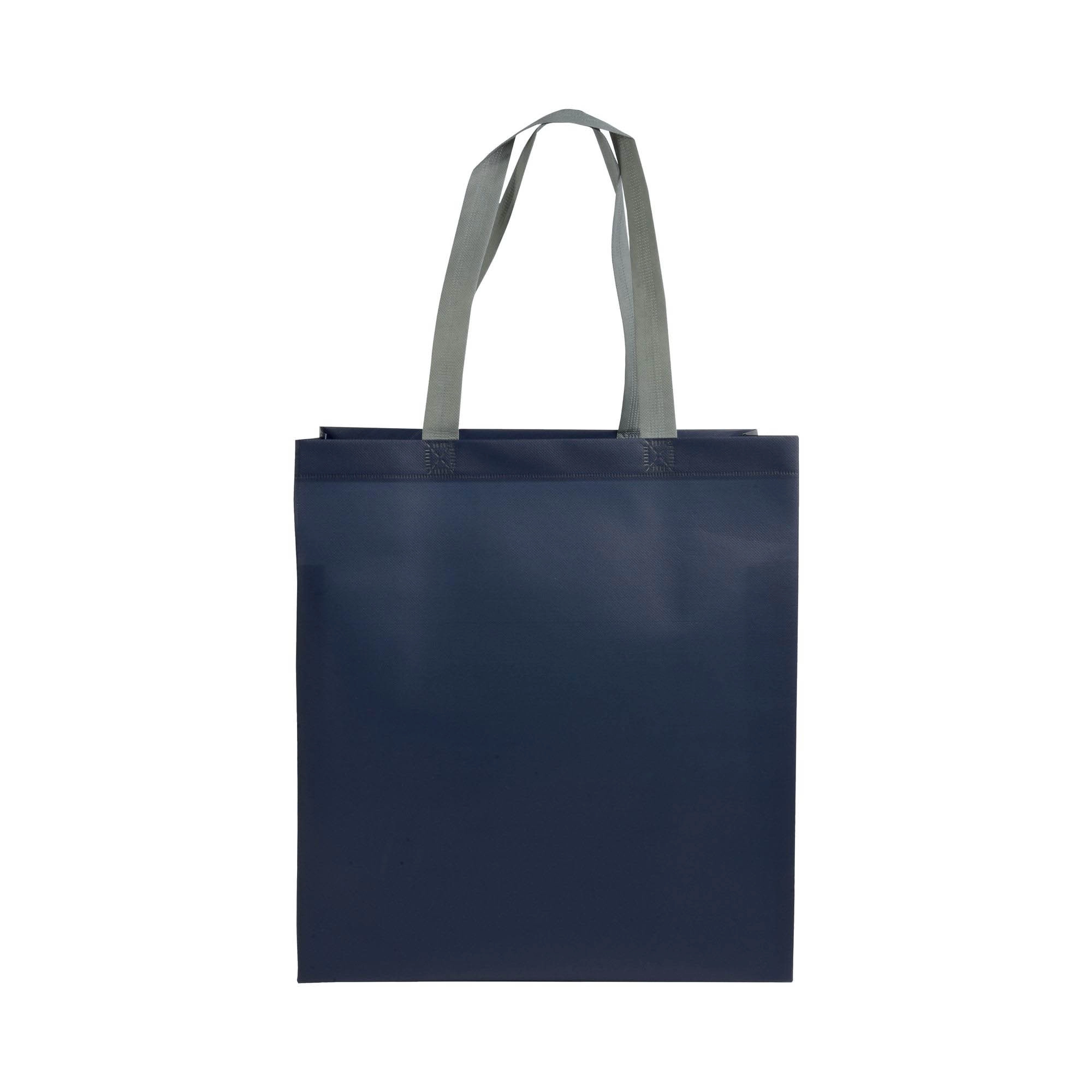 Immagine Shopper con soffietto in TNT laminato 100 g/m2 termosaldato, manici corti