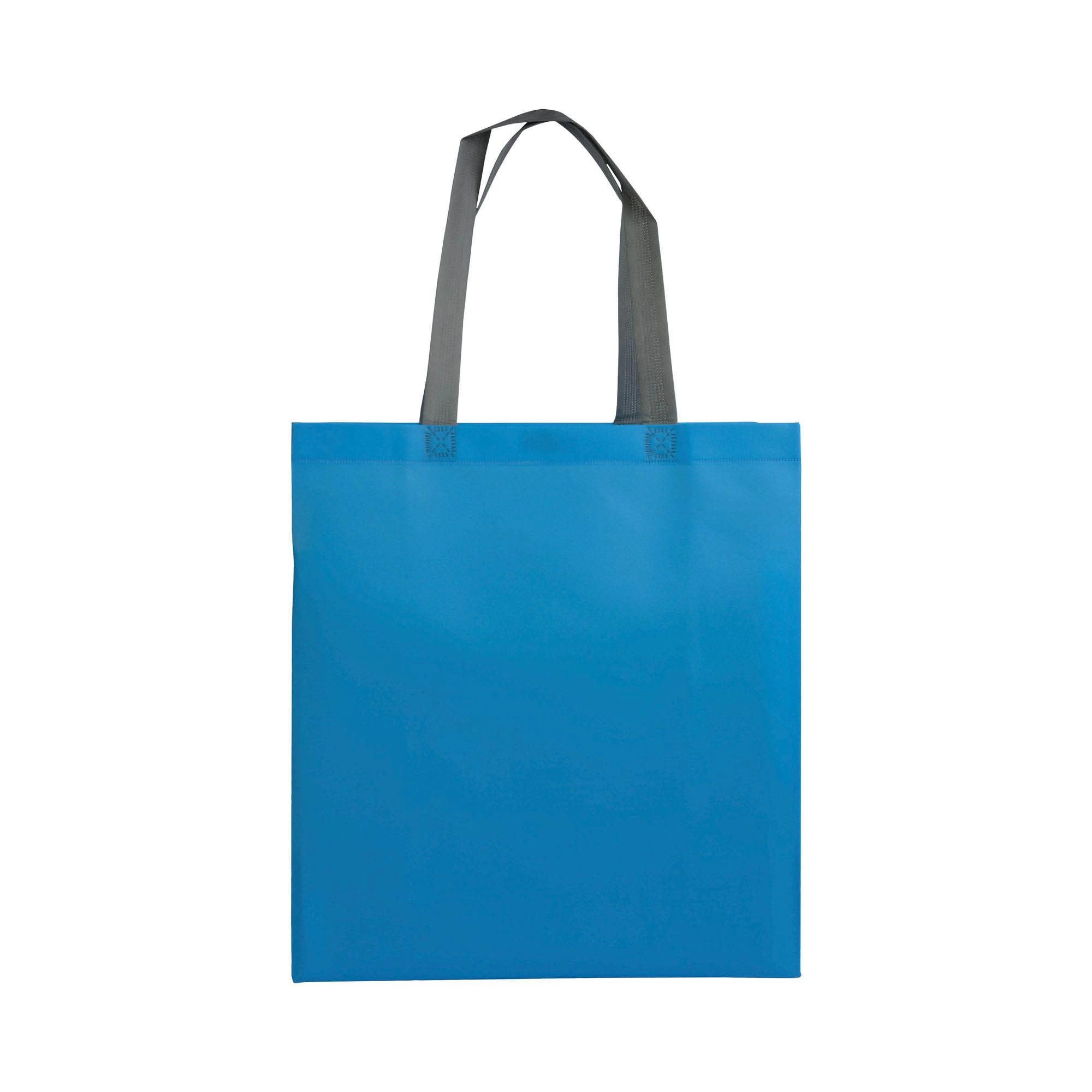 Immagine Shopper con soffietto in TNT laminato 100 g/m2 termosaldato, manici corti