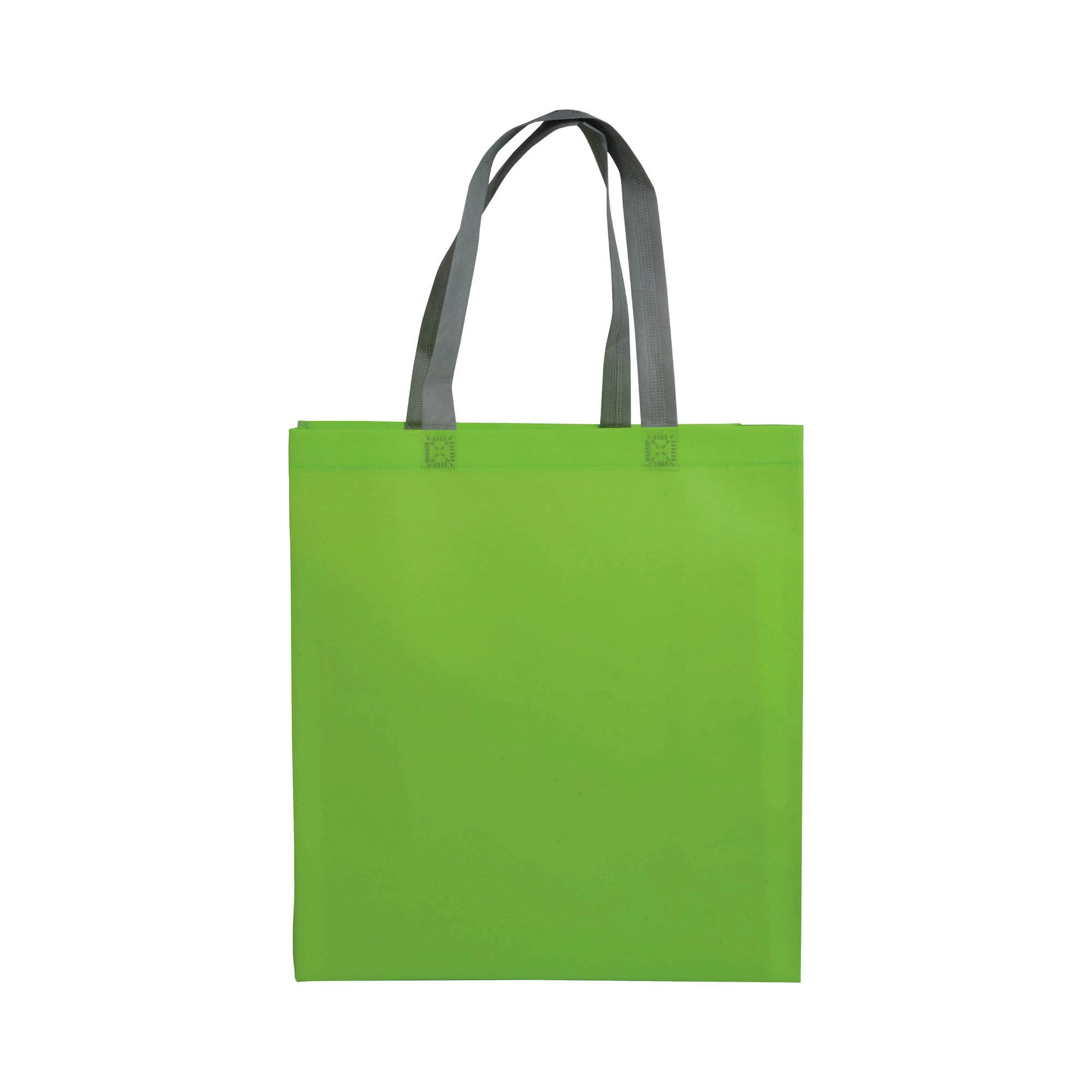 Immagine Shopper con soffietto in TNT laminato 100 g/m2 termosaldato, manici corti