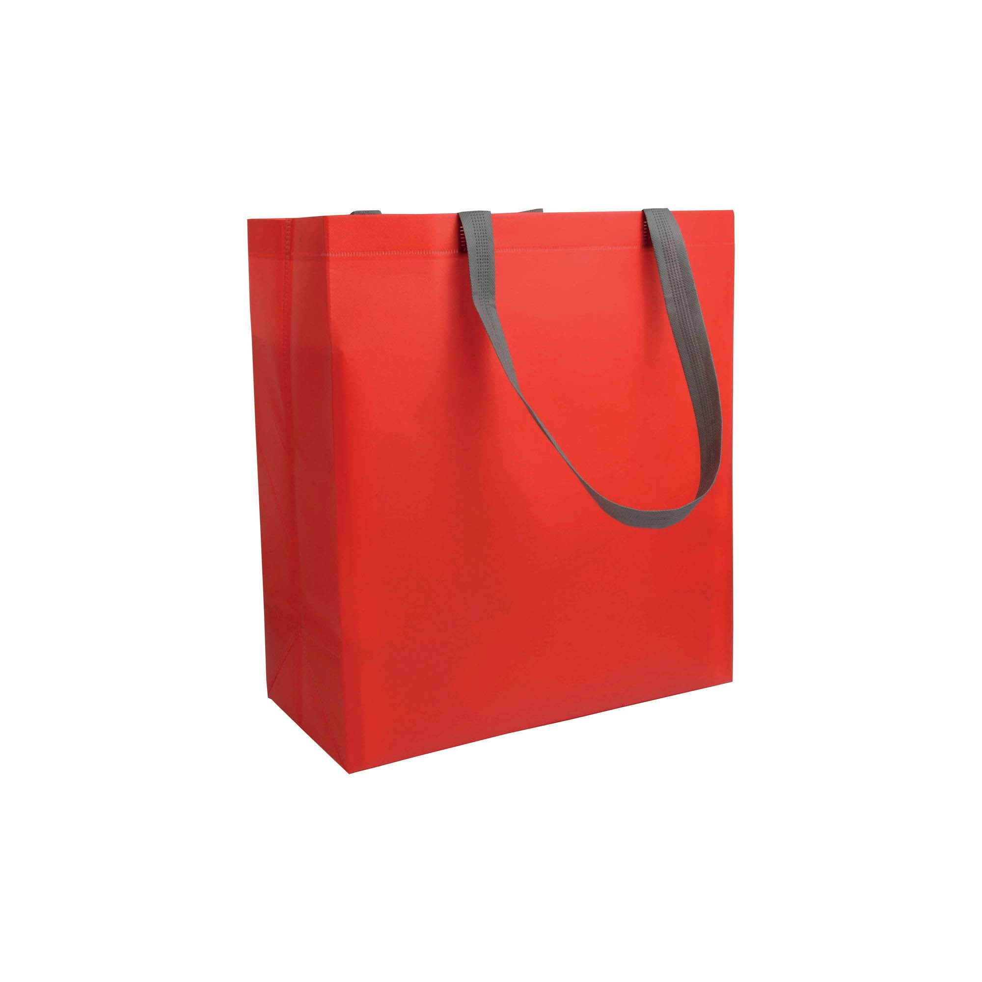 Immagine Shopper con soffietto in TNT laminato 100 g/m2 termosaldato, manici corti