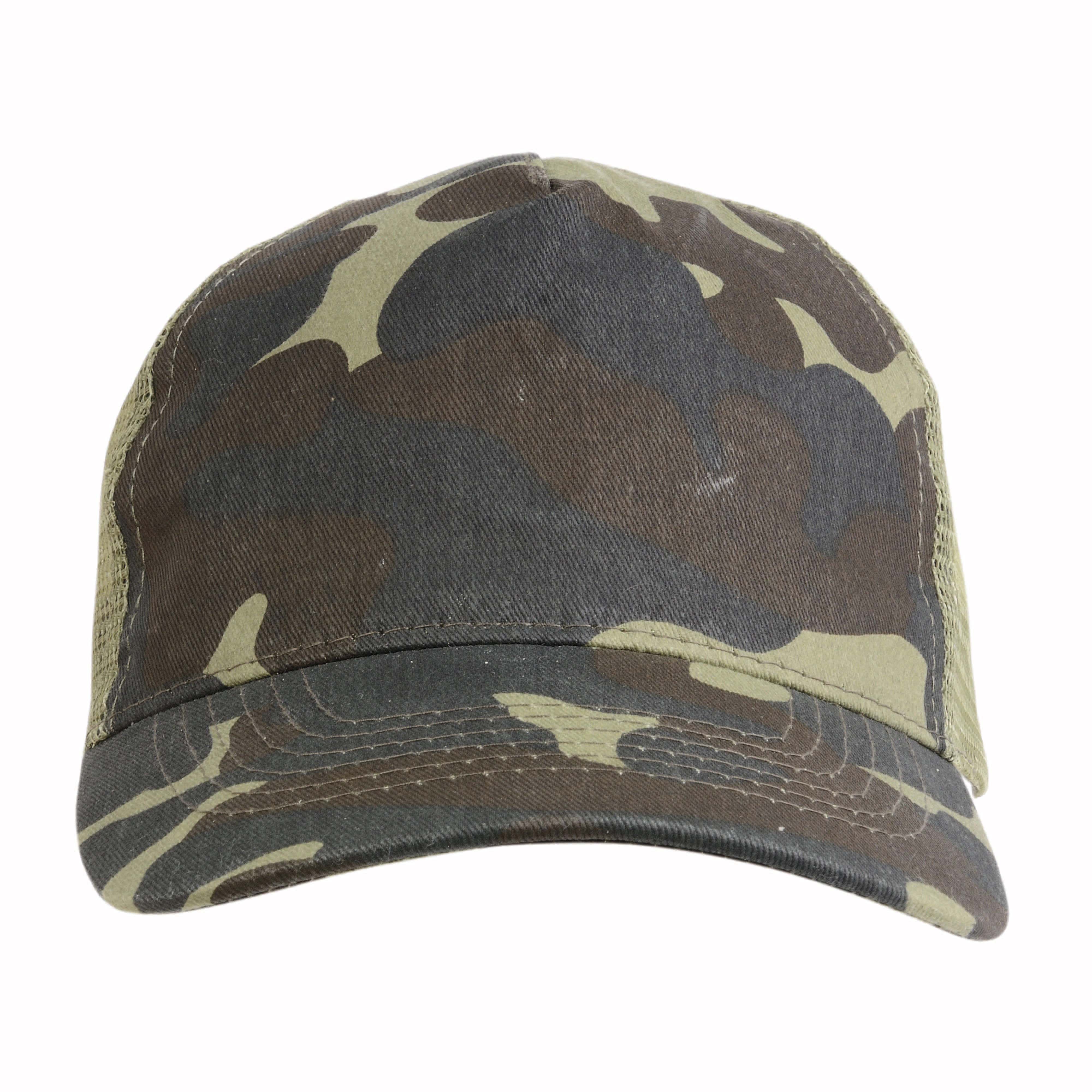 Immagine Cappellino in cotone/poliestere mimetico, 5 pannelli con calotta a rete