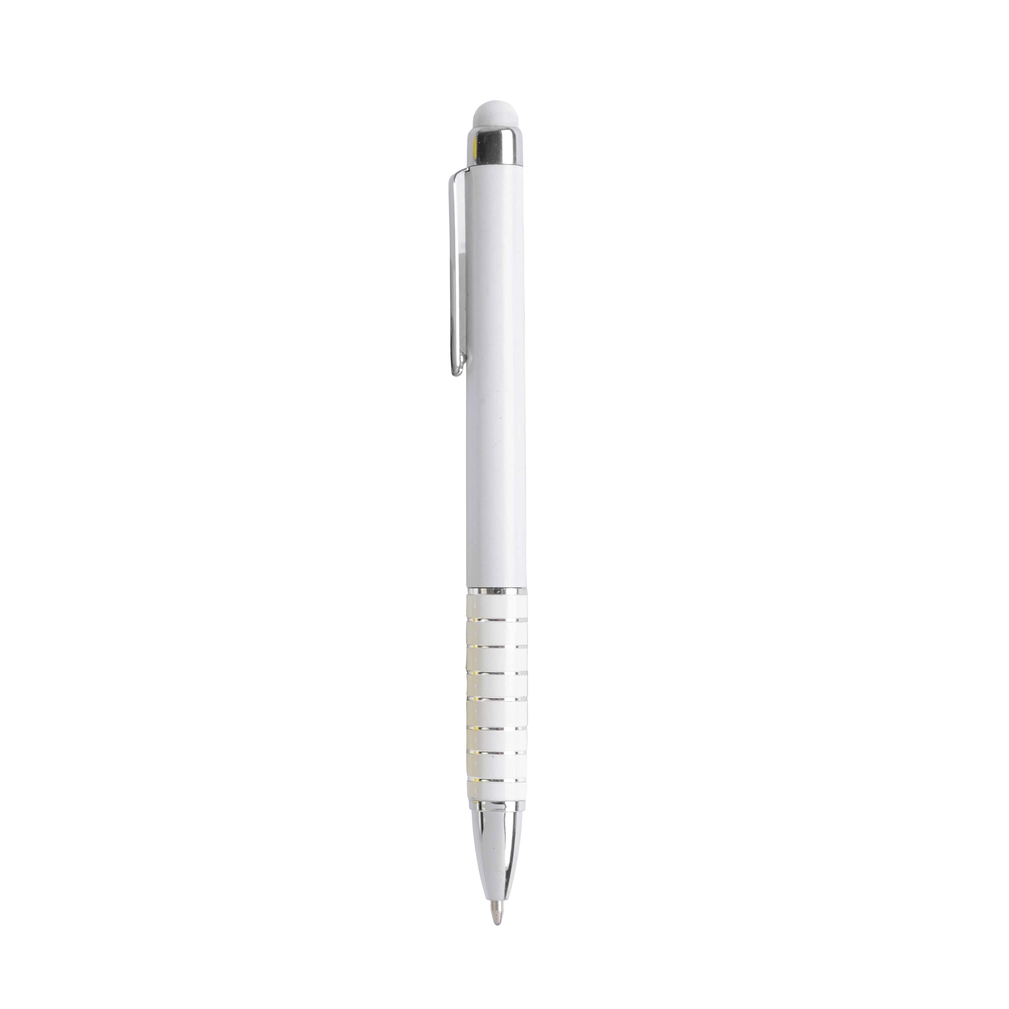 Immagine Penna twist con fusto bianco in plastica e impugnatura colorata in alluminio