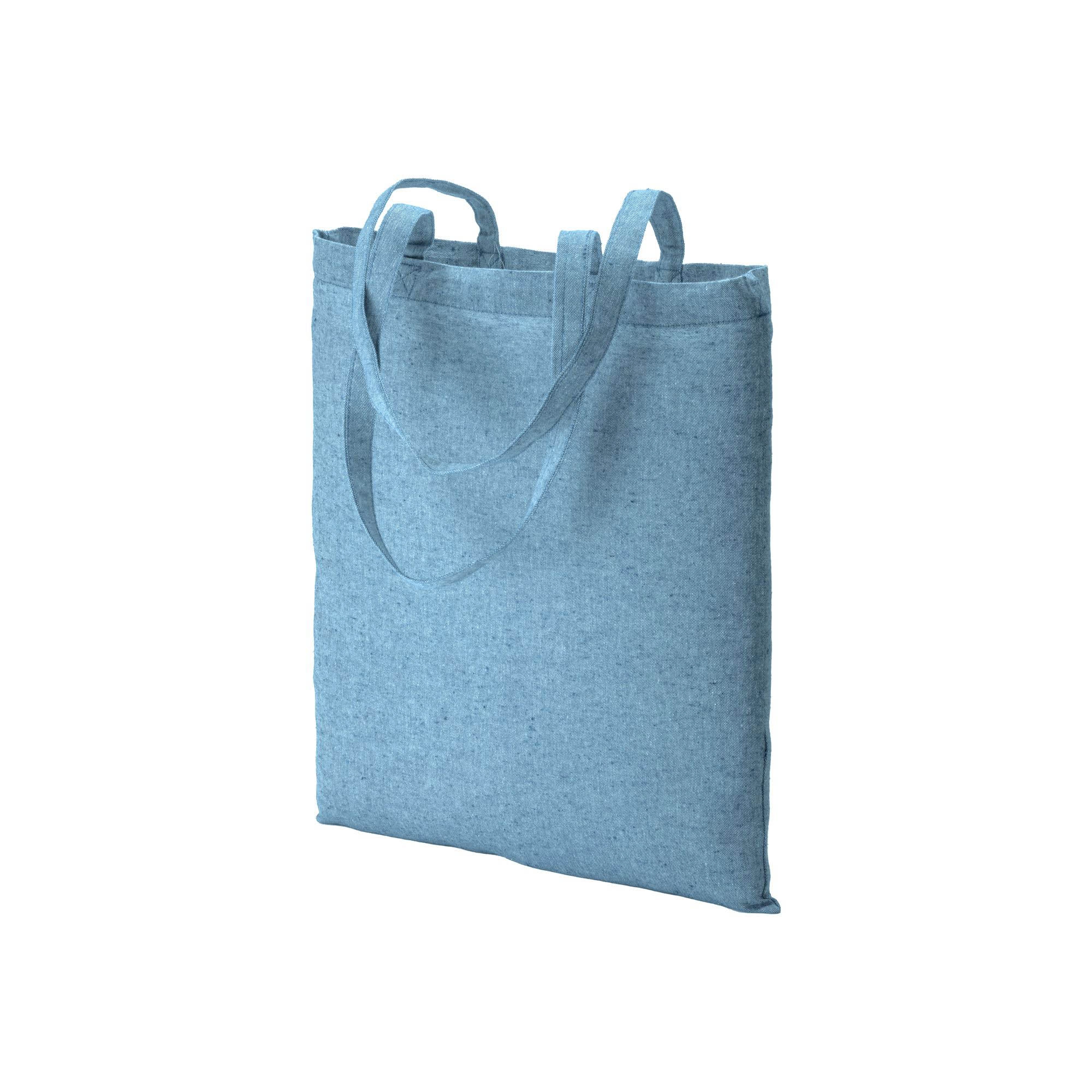 Immagine Shopper in cotone riciclato 150 g/m2 effetto melange, manici lunghi