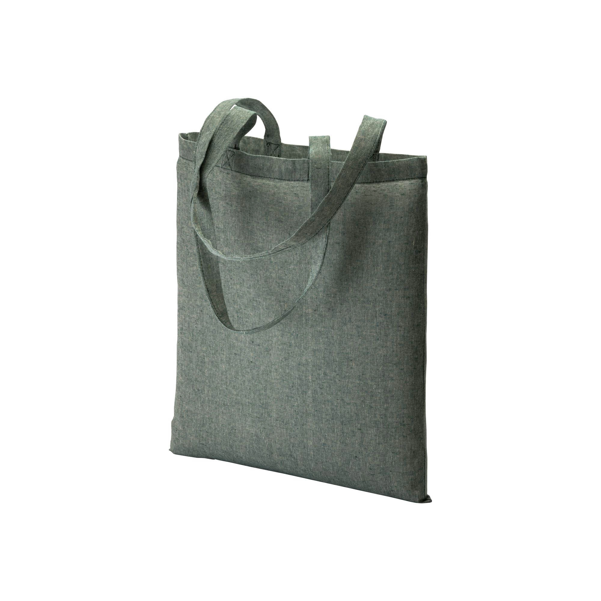 Immagine Shopper in cotone riciclato 150 g/m2 effetto melange, manici lunghi
